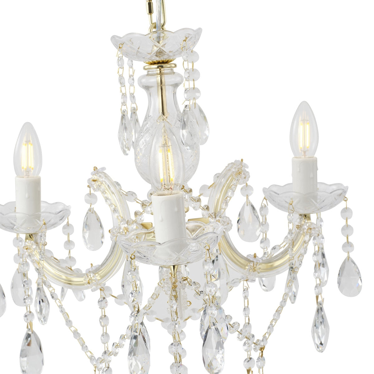 Zurich Chandelier 3 Lights Gold Aluminium - 1000623