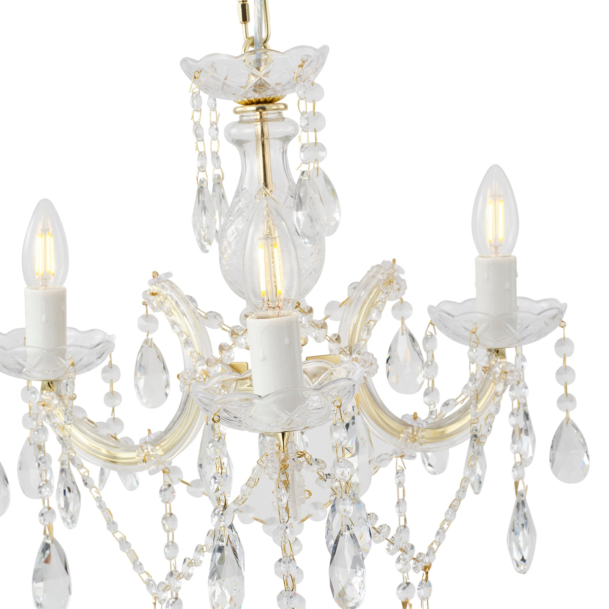 Zurich Chandelier 3 Lights Gold Aluminium - 1000623