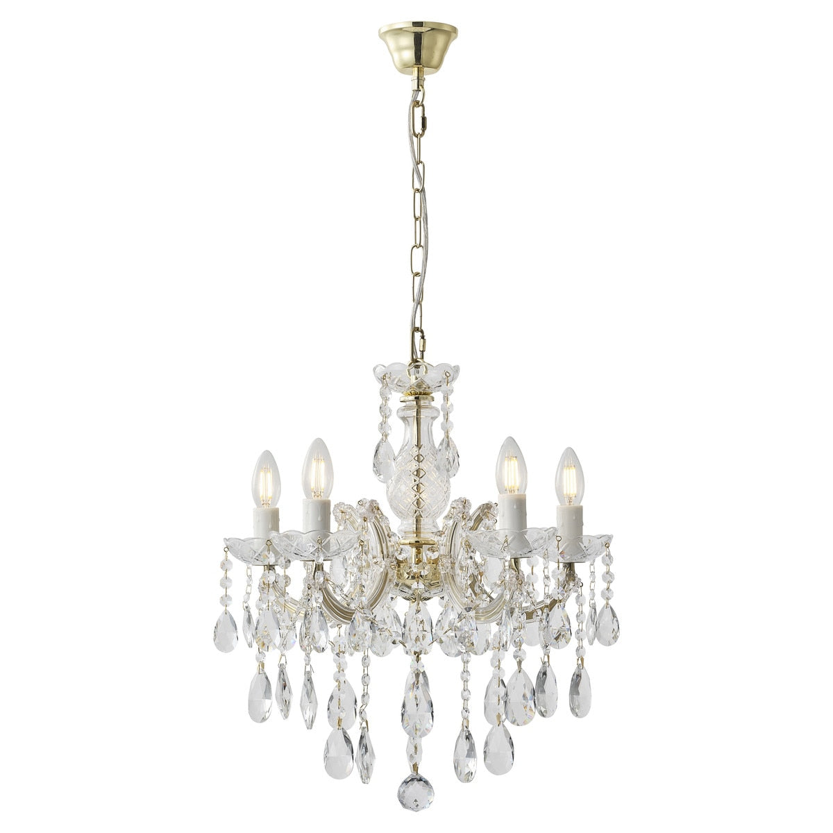 Zurich Chandelier 5 Lights Gold Aluminium - 1000624