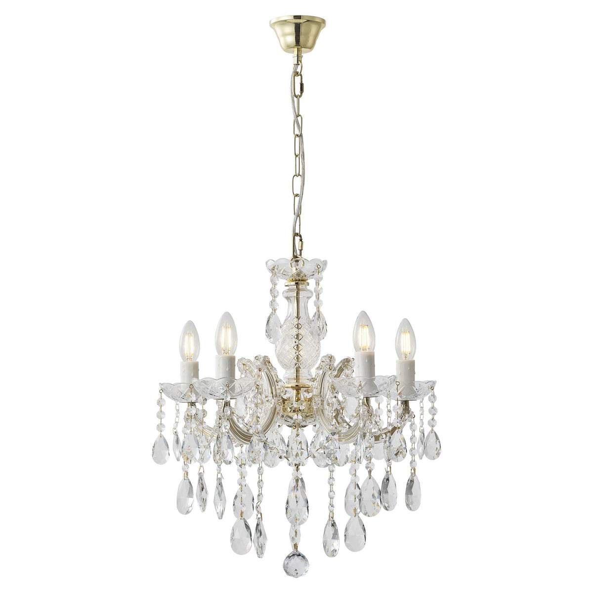 Zurich Chandelier 5 Lights Gold Aluminium - 1000624