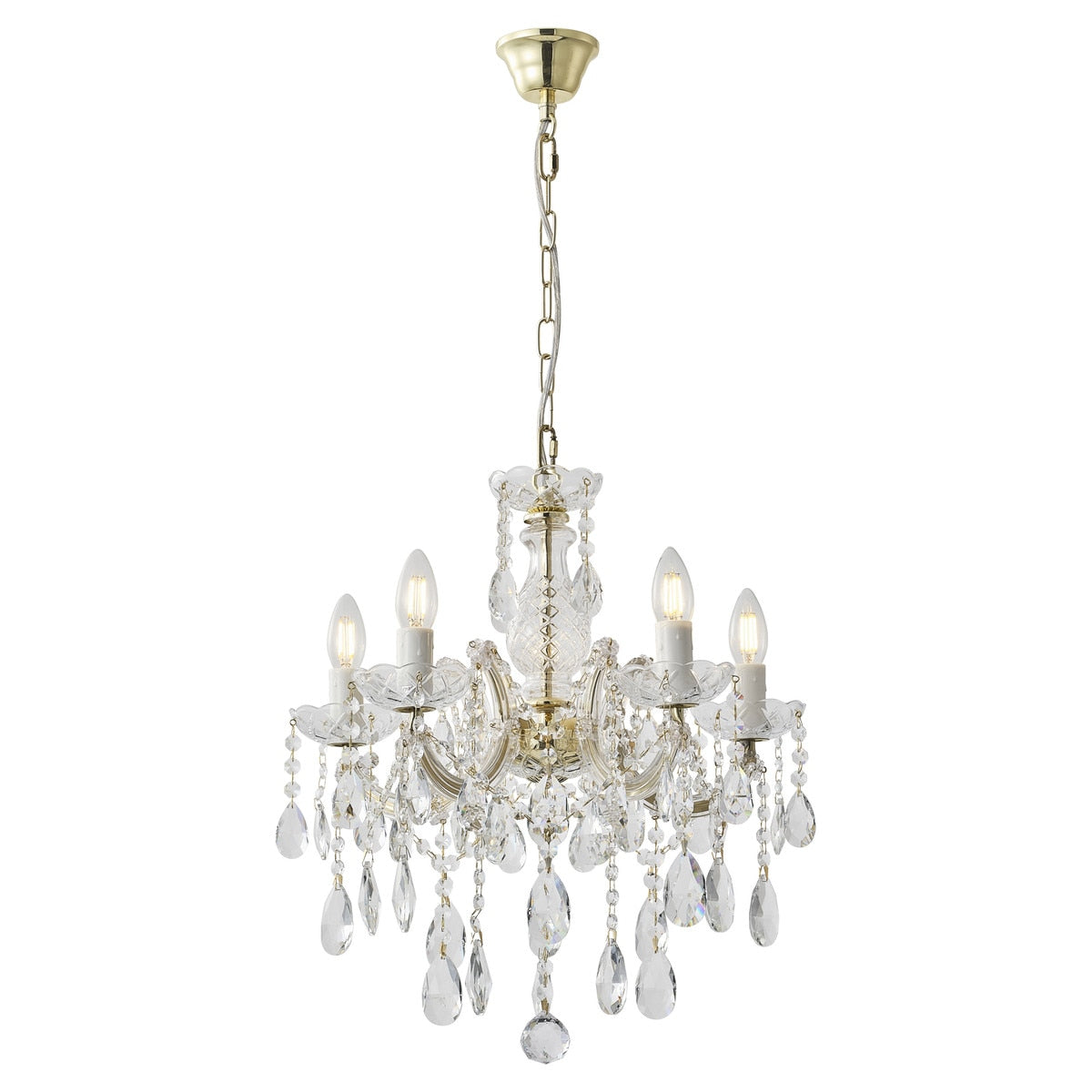 Zurich Chandelier 5 Lights Gold Aluminium - 1000624