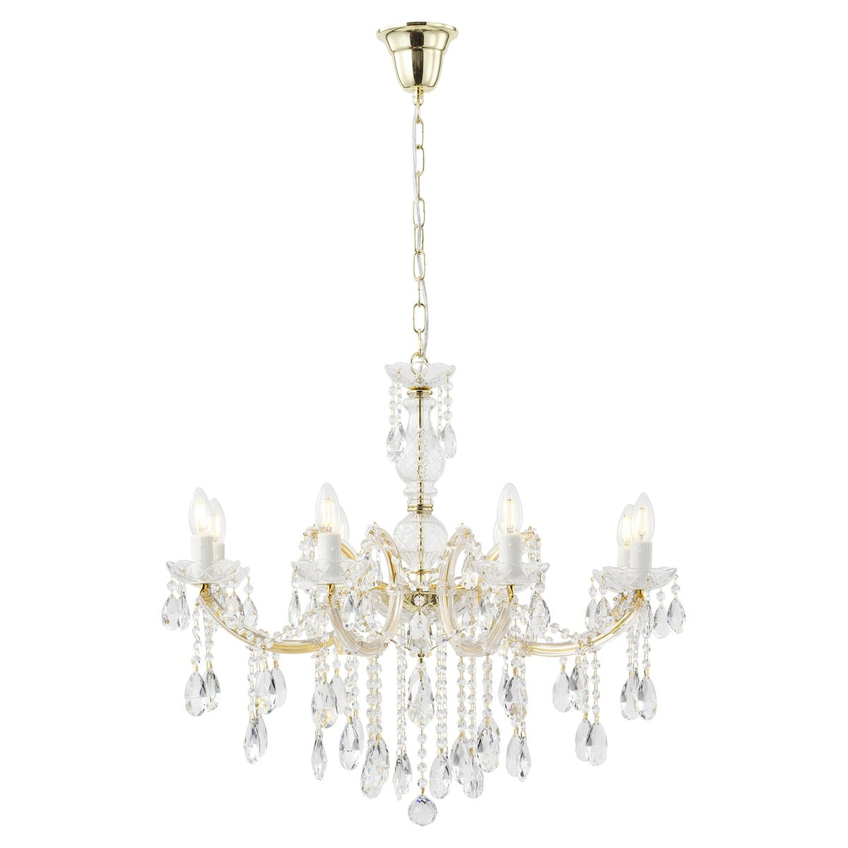 Zurich Chandelier 8 Lights Gold Aluminium - 1000625