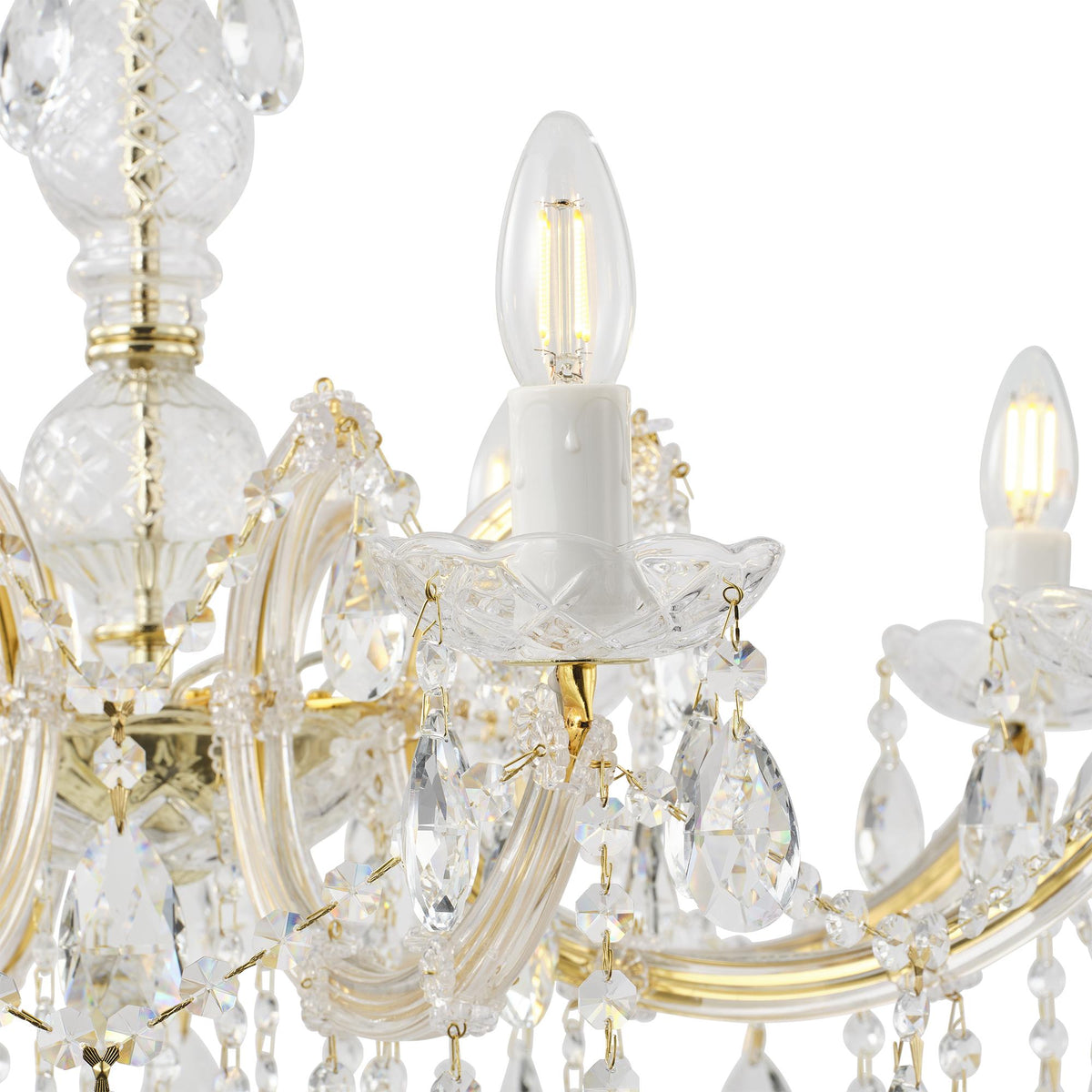 Zurich Chandelier 8 Lights Gold Aluminium - 1000625
