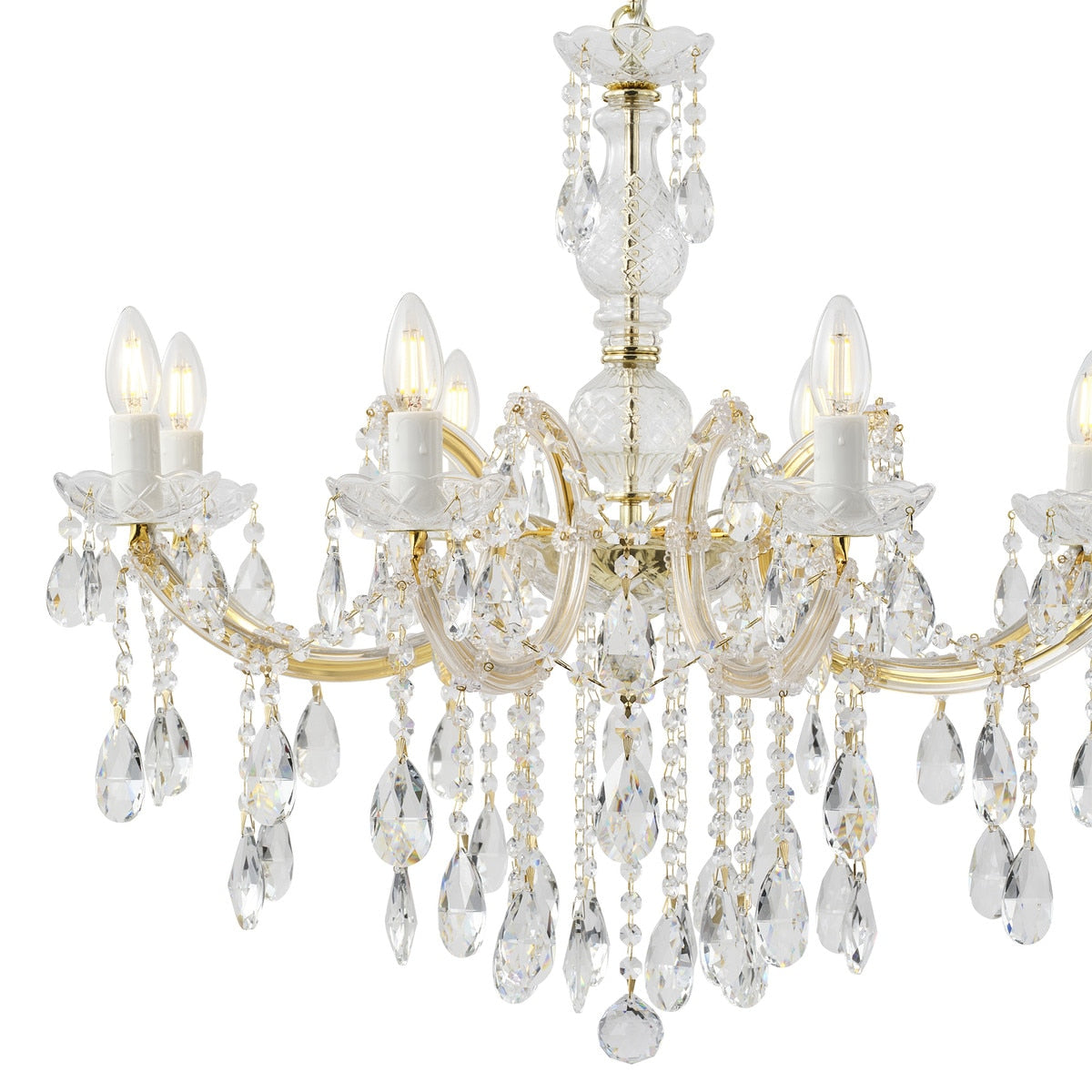 Zurich Chandelier 8 Lights Gold Aluminium - 1000625