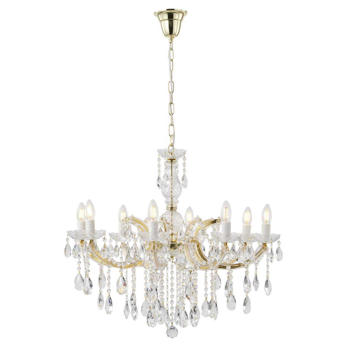Zurich Chandelier 8 Lights Gold Aluminium - 1000625
