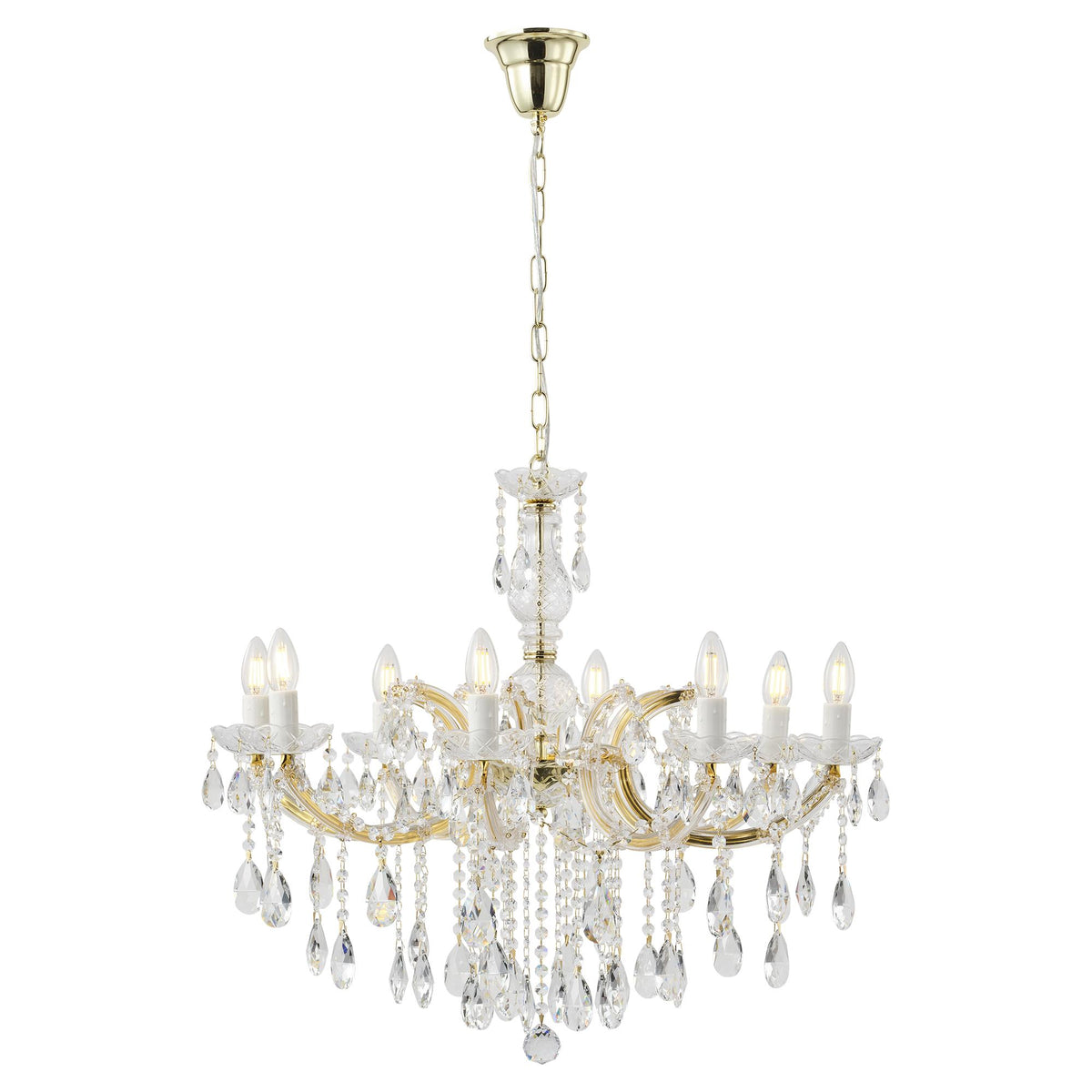Zurich Chandelier 8 Lights Gold Aluminium - 1000625