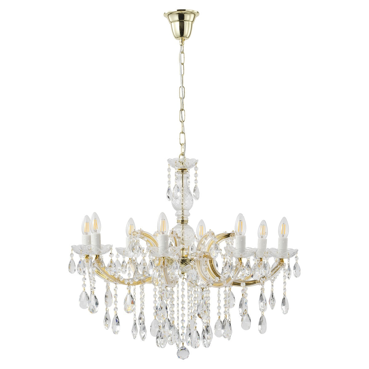 Zurich Chandelier 8 Lights Gold Aluminium - 1000625