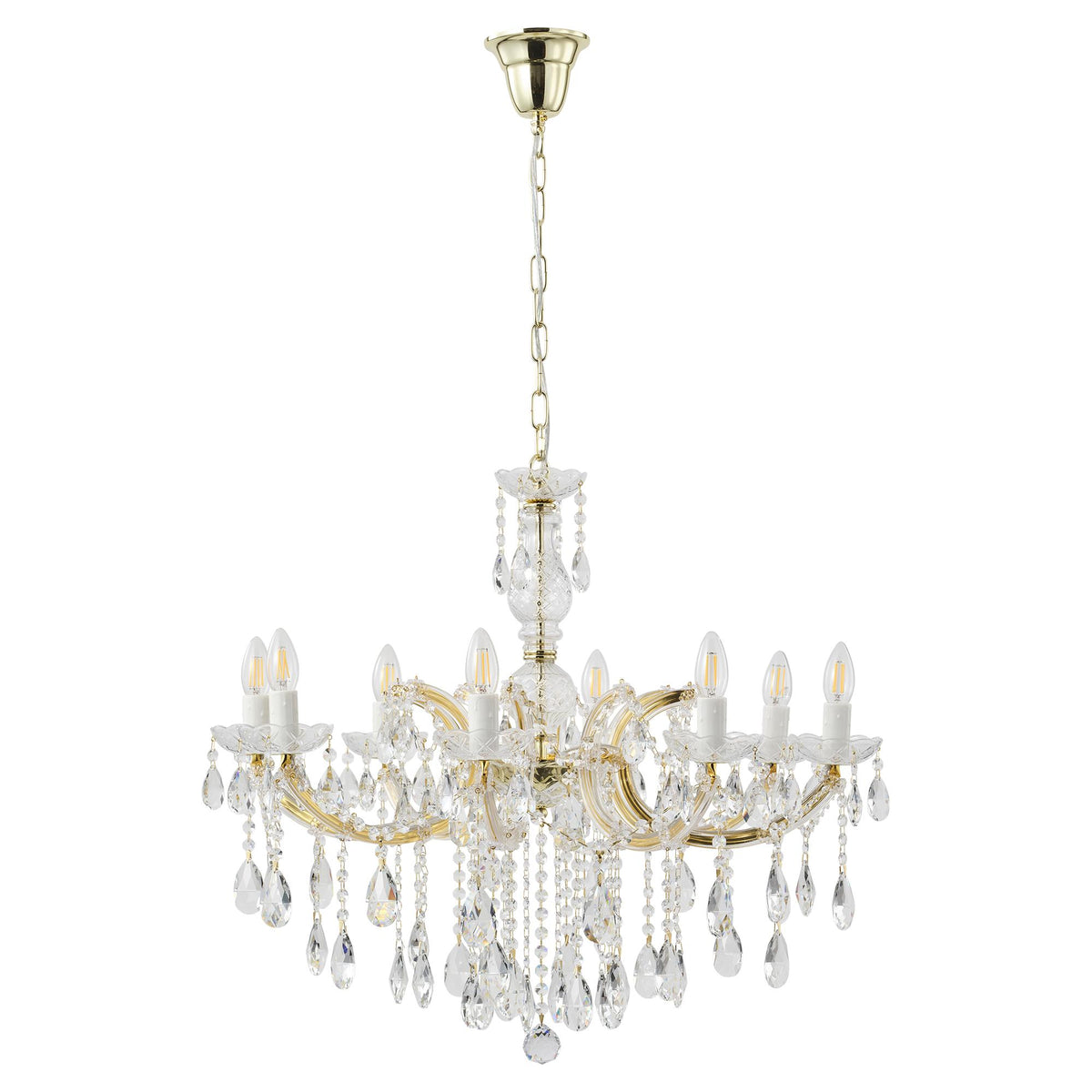 Zurich Chandelier 8 Lights Gold Aluminium - 1000625