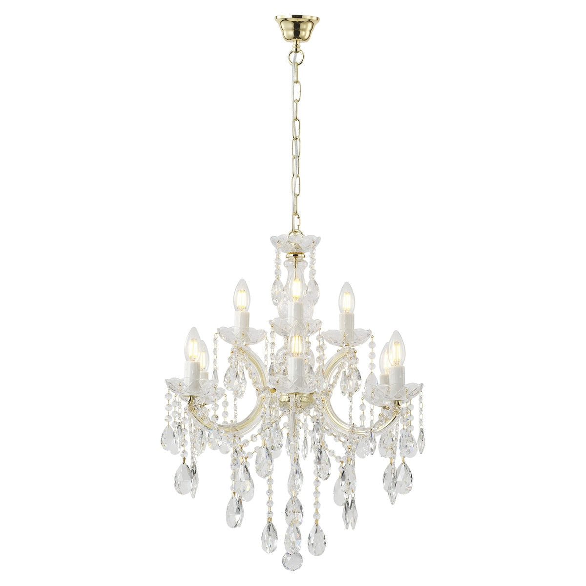 Zurich Chandelier 9 Lights Gold Aluminium - 1000626