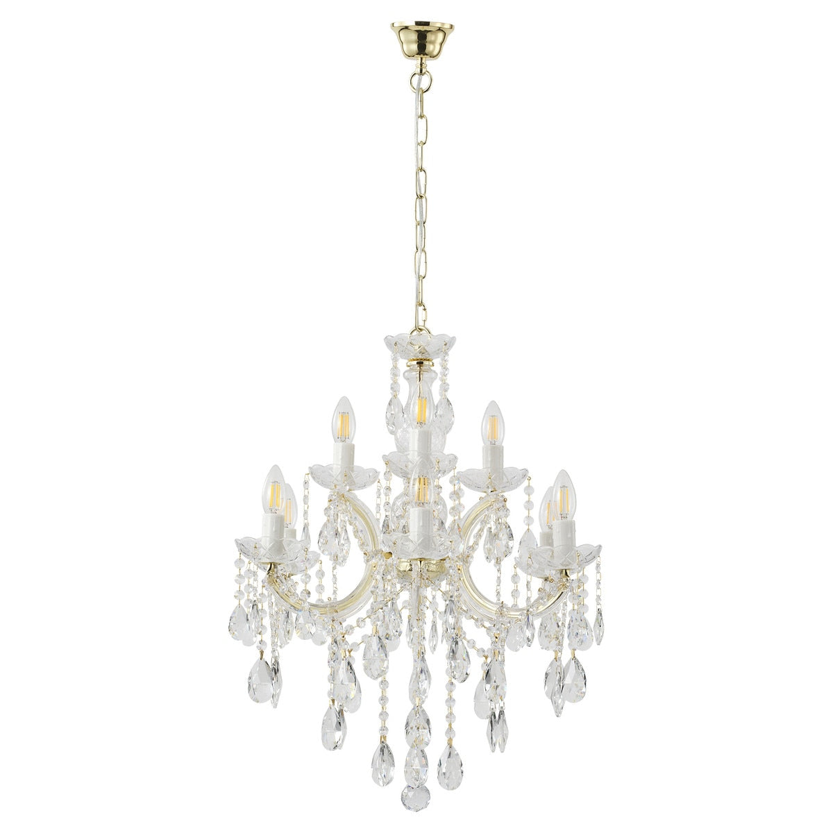 Zurich Chandelier 9 Lights Gold Aluminium - 1000626