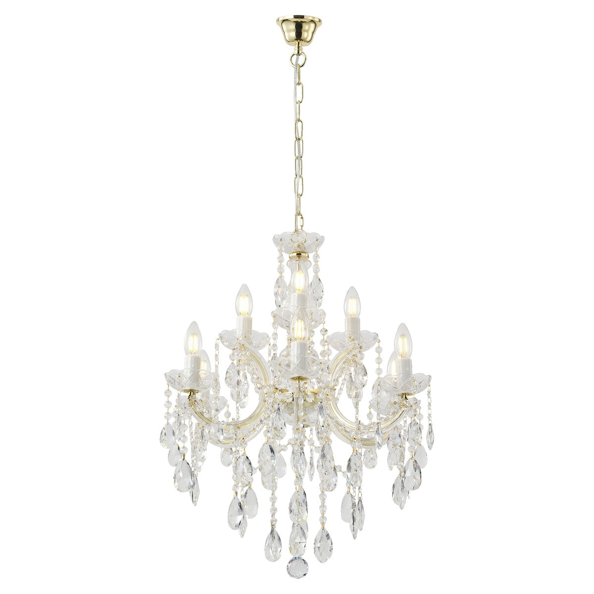 Zurich Chandelier 9 Lights Gold Aluminium - 1000626