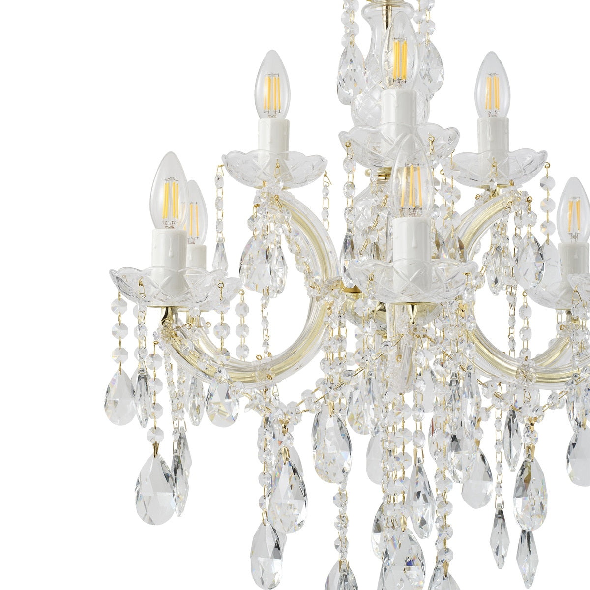 Zurich Chandelier 9 Lights Gold Aluminium - 1000626