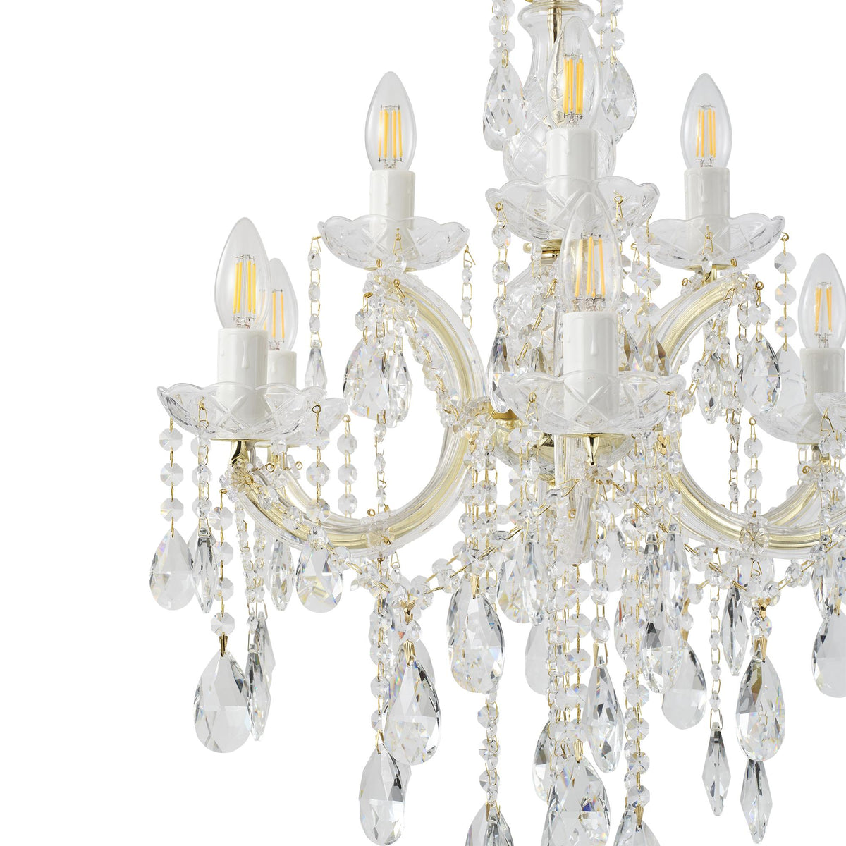 Zurich Chandelier 9 Lights Gold Aluminium - 1000626