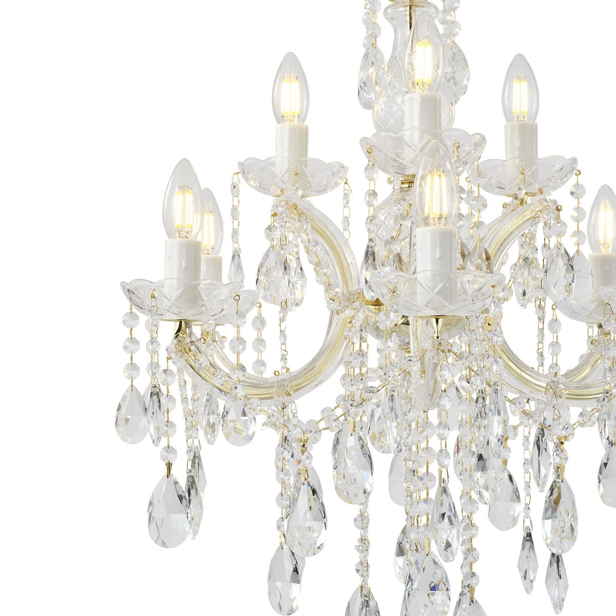 Zurich Chandelier 9 Lights Gold Aluminium - 1000626
