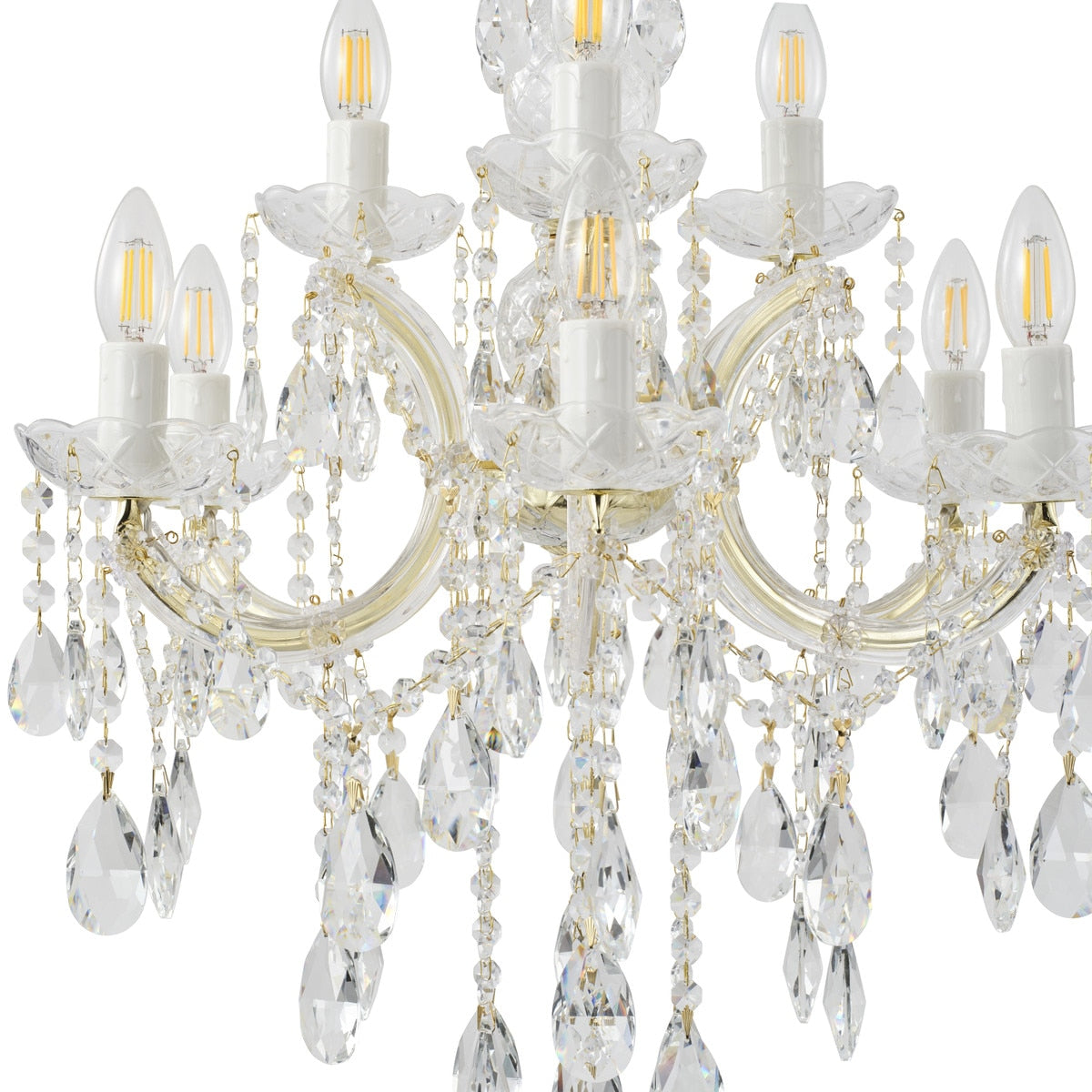 Zurich Chandelier 9 Lights Gold Aluminium - 1000626
