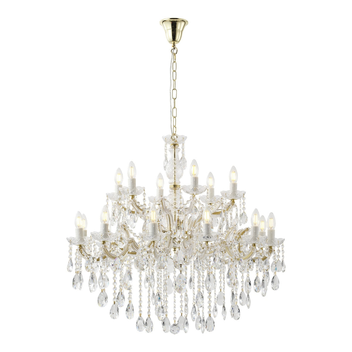 Zurich Chandelier 18 Lights Gold Aluminium - 1000627