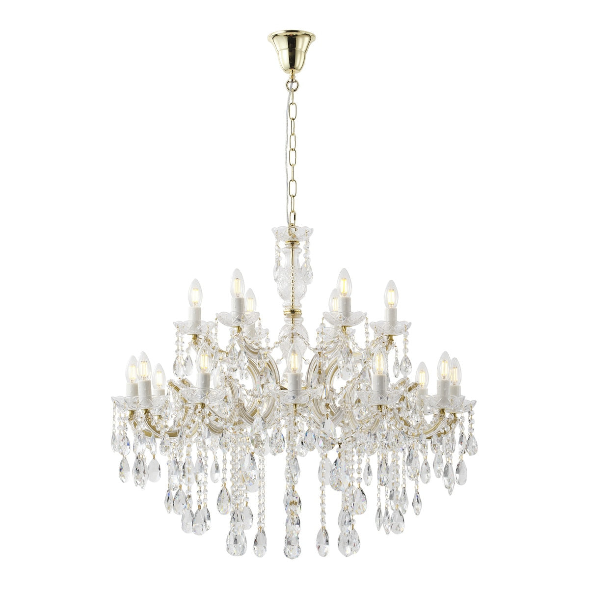 Zurich Chandelier 18 Lights Gold Aluminium - 1000627