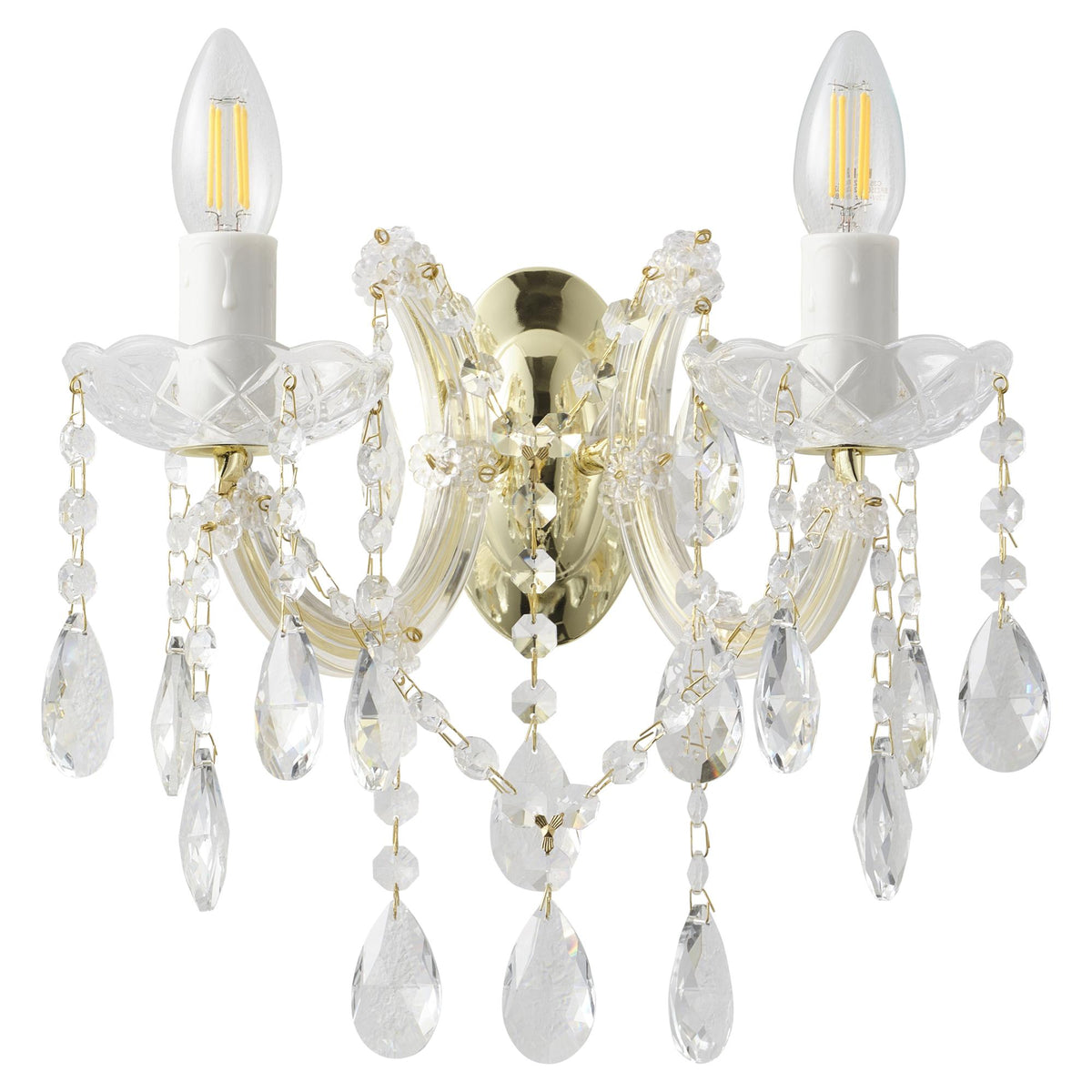Zurich Wall Sconce 2 Lights Gold Aluminium - 1000628