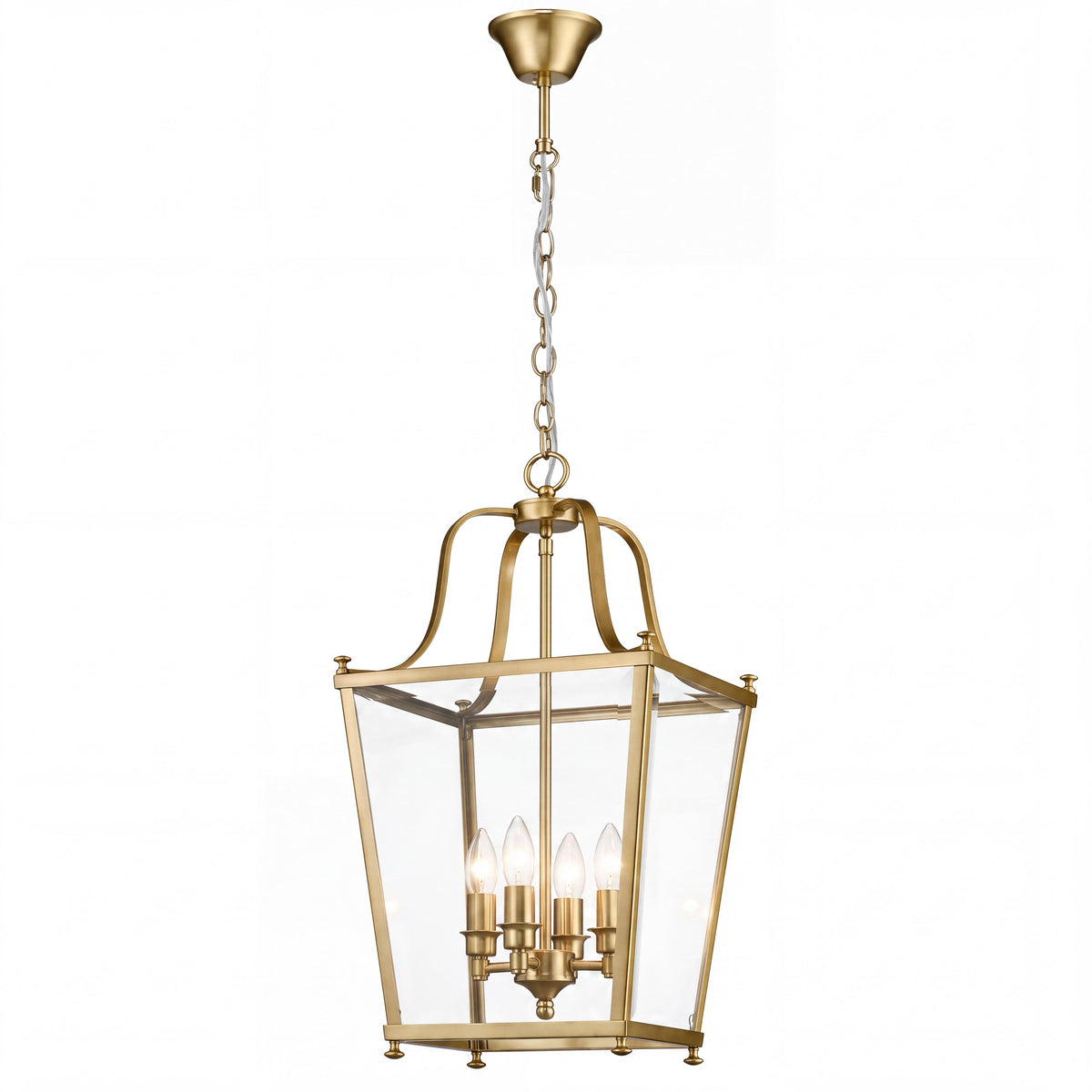 Montana Ceiling Lantern 4 Lights Satin Brass Aluminium - 1000650
