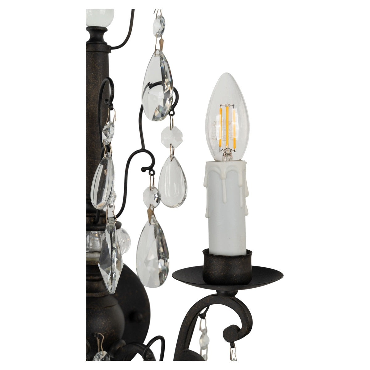 Salzburg 2 Light Crystal Wall Light Bronze - 1000800