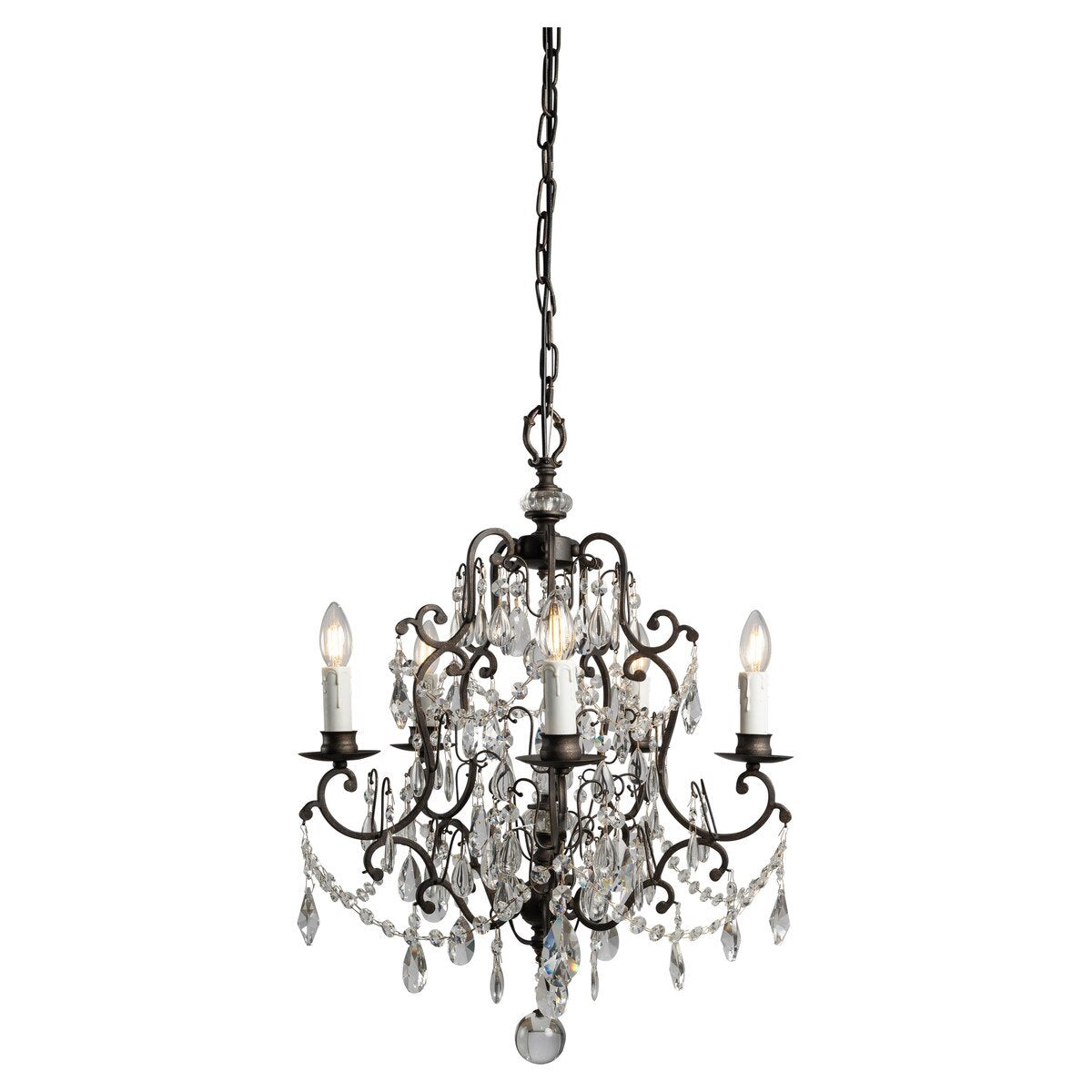 Salzburg 5 Light Crystal Chandelier Bronze - 1000803
