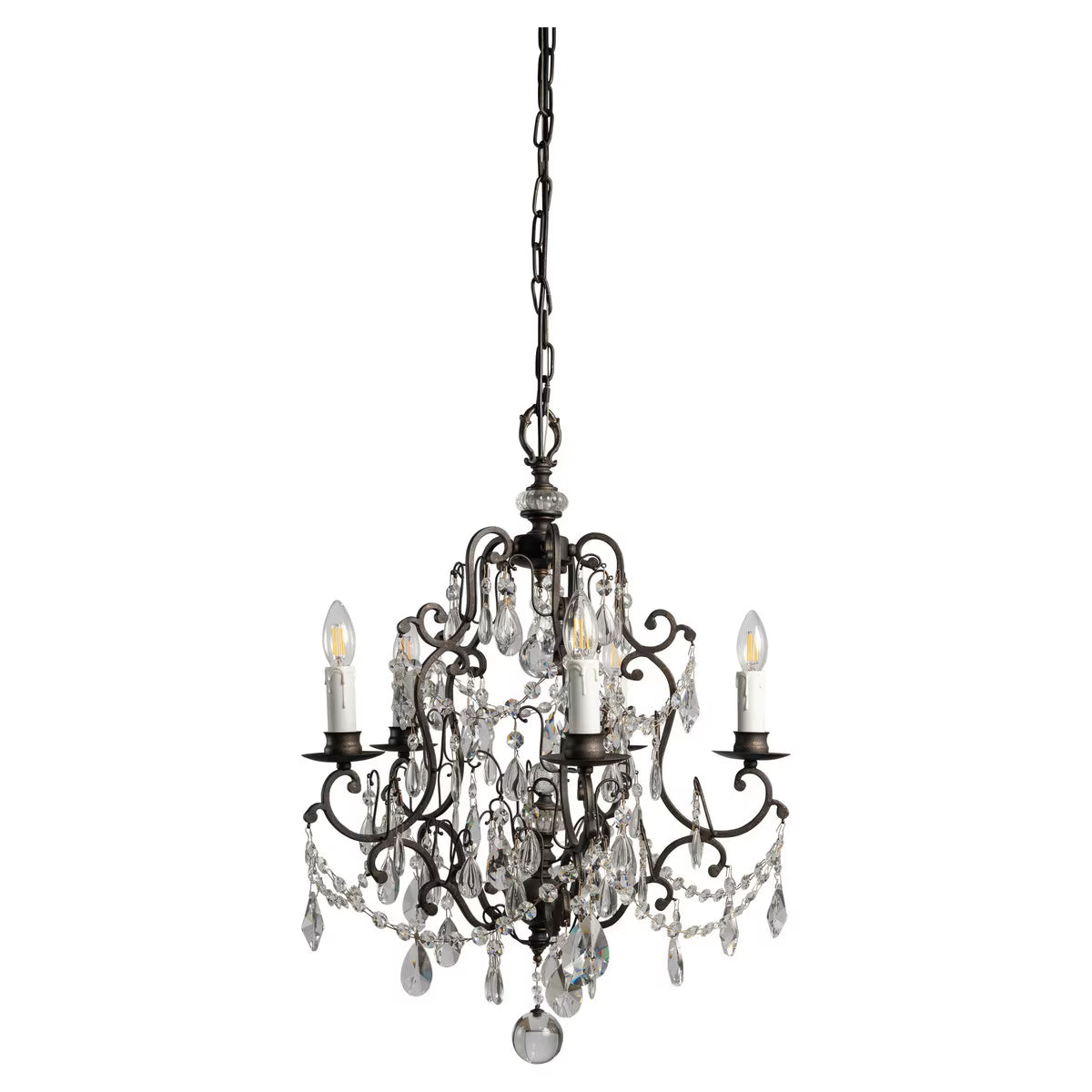 Salzburg 5 Light Crystal Chandelier Bronze - 1000803