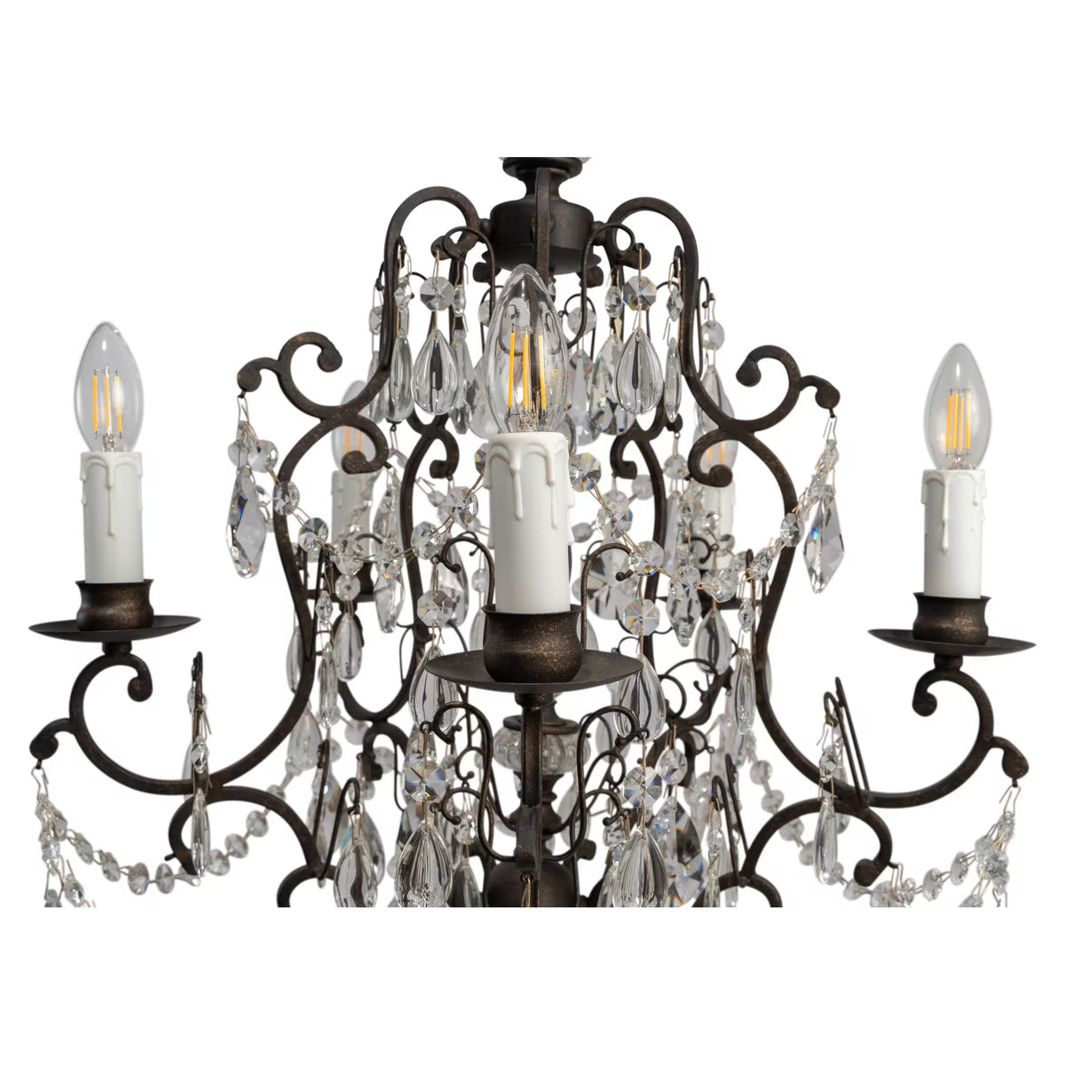 Salzburg 5 Light Crystal Chandelier Bronze - 1000803