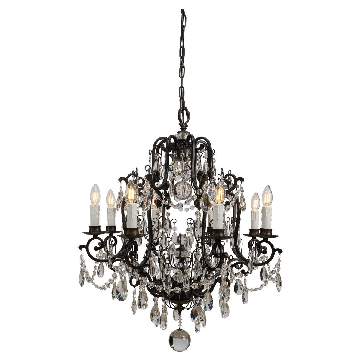 Salzburg 8 Light Crystal Chandelier Bronze - 1000804