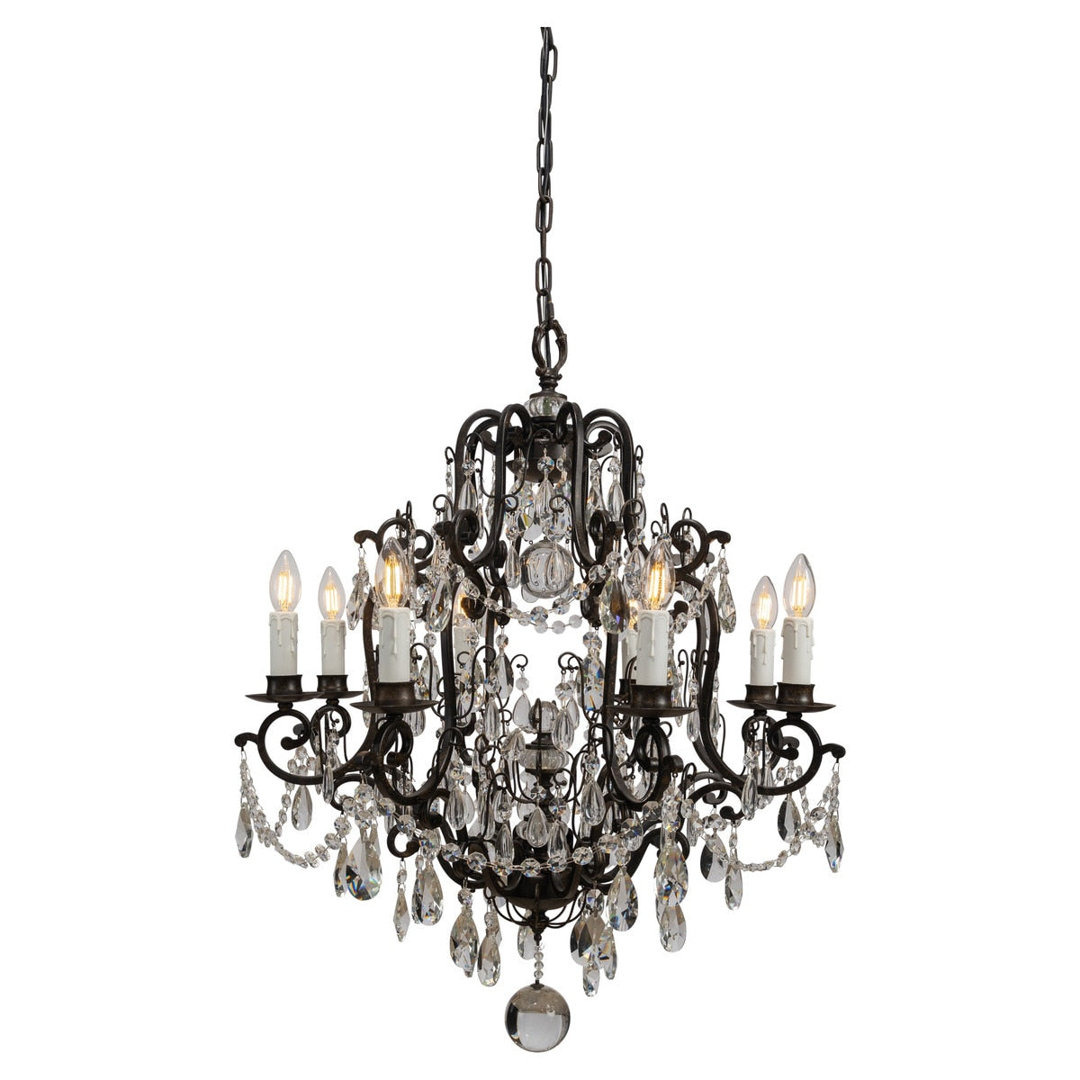 Salzburg 8 Light Crystal Chandelier Bronze - 1000804