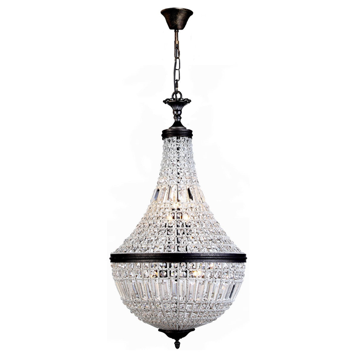 Marseilles Large 8 Light Crystal Basket Bronze - 1000807