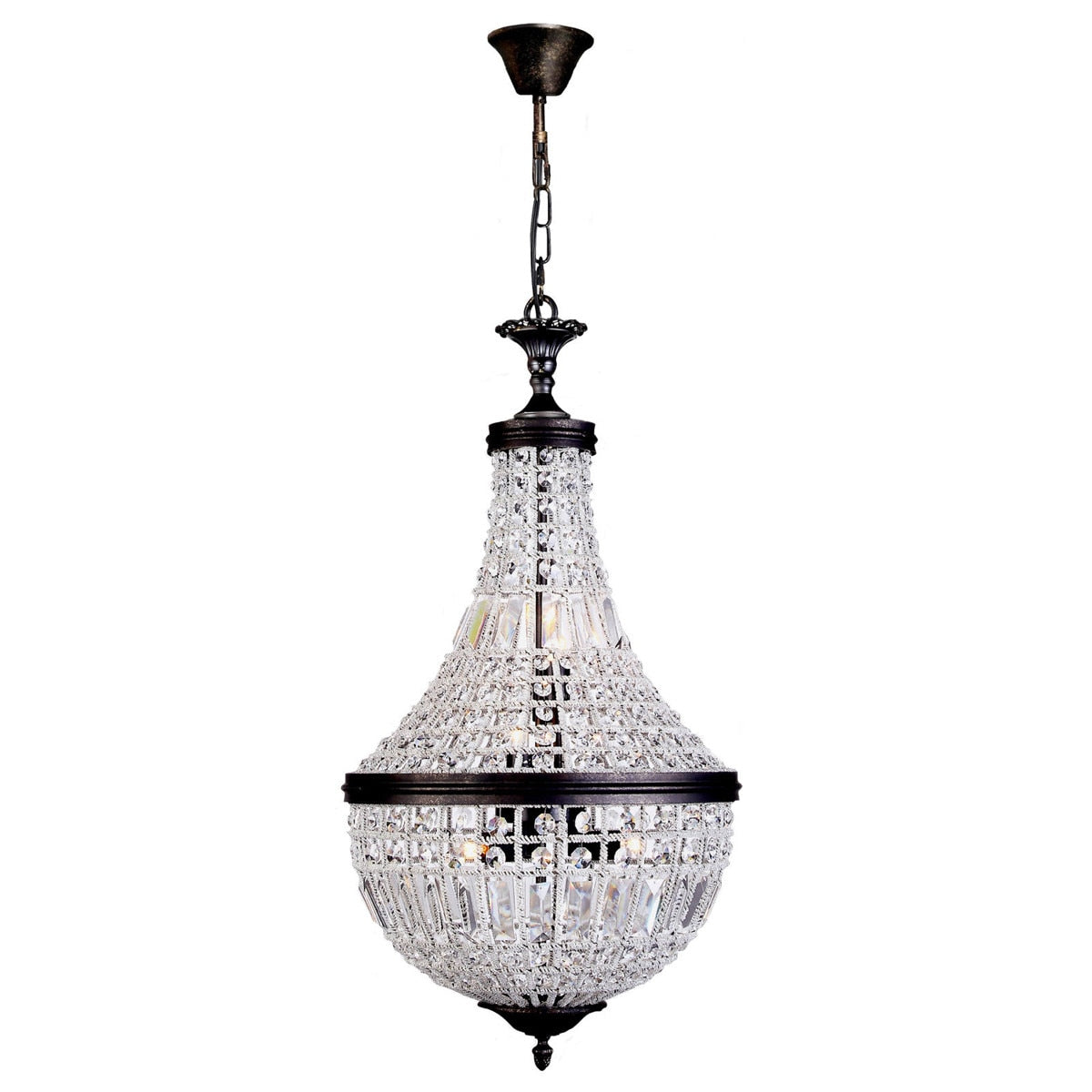 Marseilles Medium 6 Light Crystal Basket Bronze - 1000808