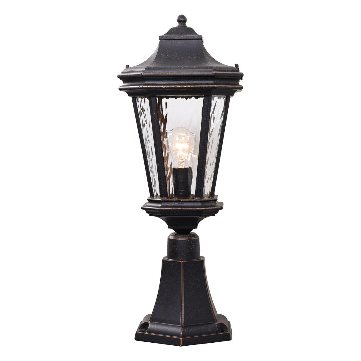 Tilburn Large Pillar Mount Antique Bronze IP44 - 1000815