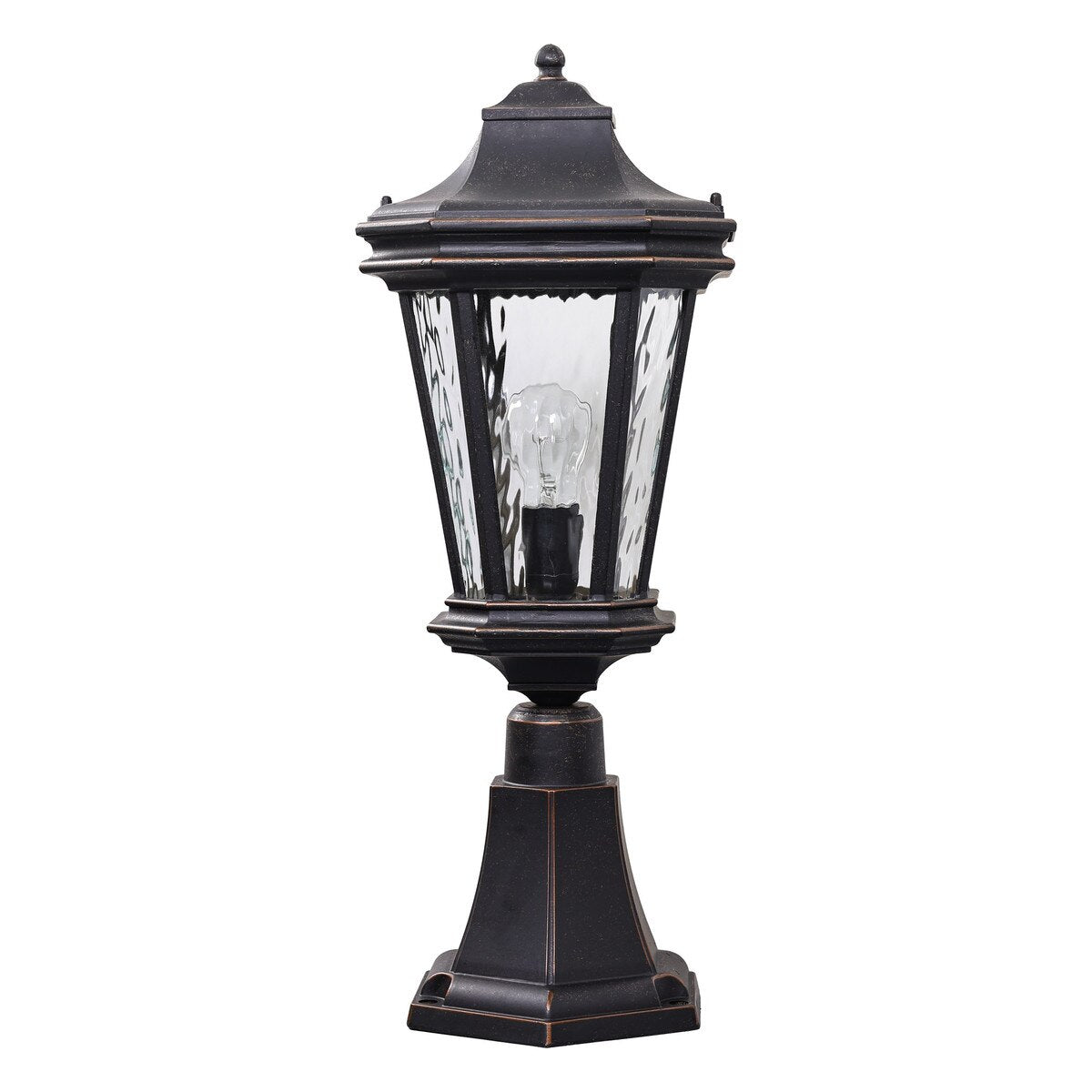 Tilburn Large Pillar Mount Antique Bronze IP44 - 1000815