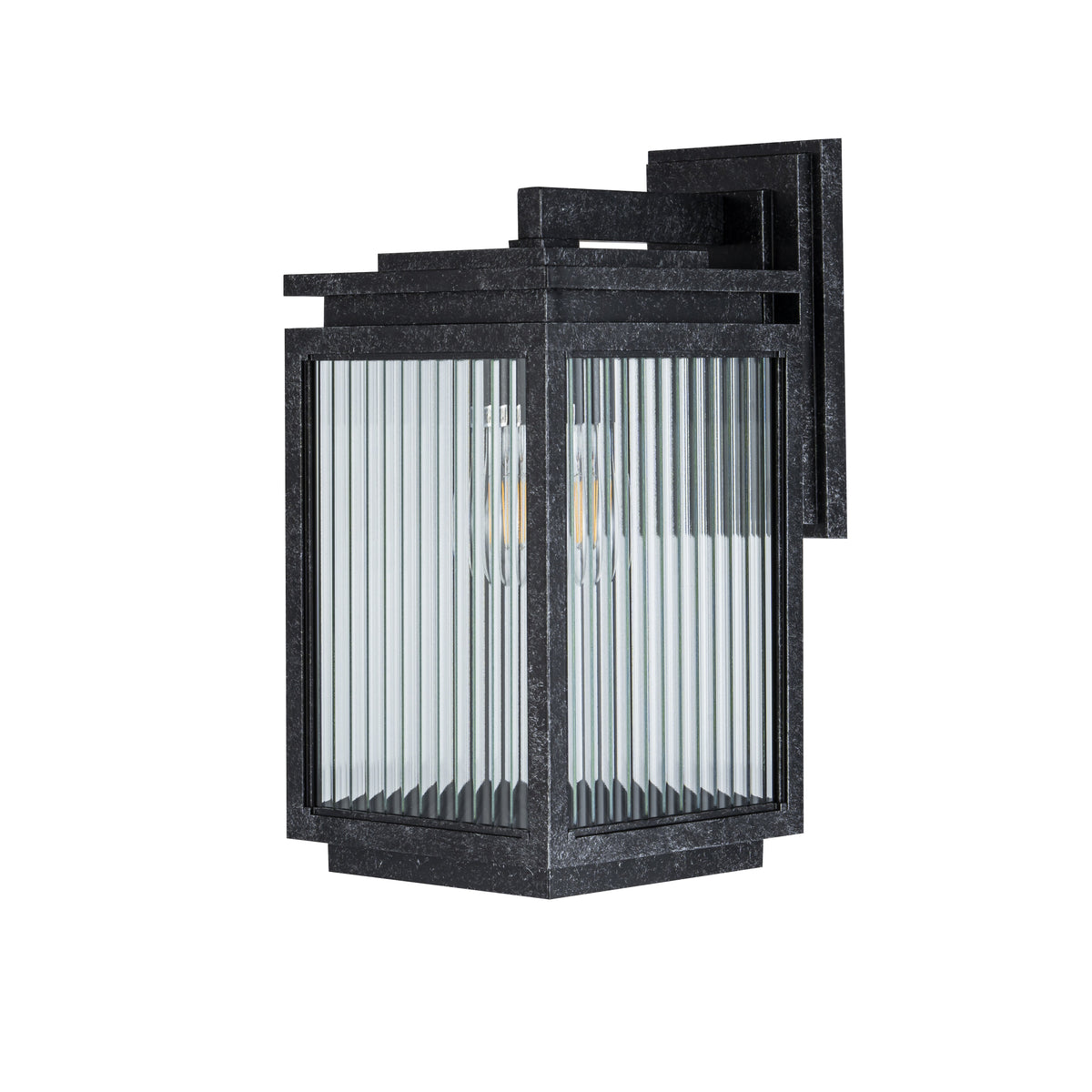 Boulevard Exterior Wall Light H370mm Antique Black Aluminium - 1000823