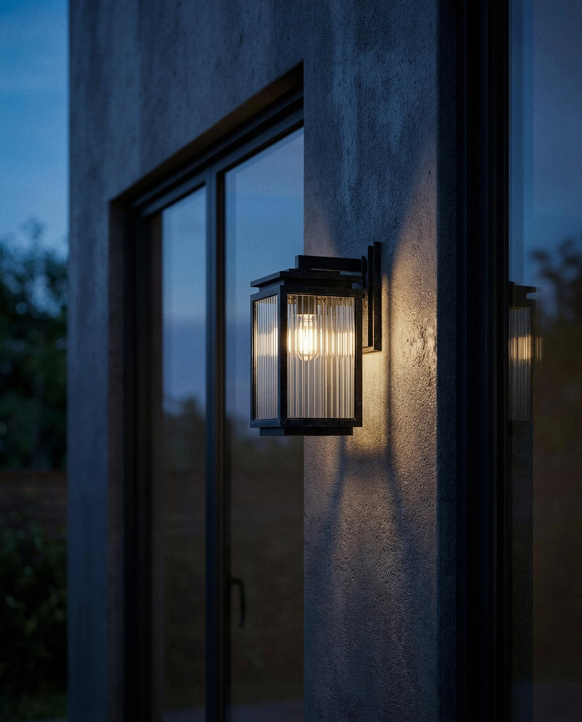 Boulevard Exterior Wall Light H370mm Antique Black Aluminium - 1000823