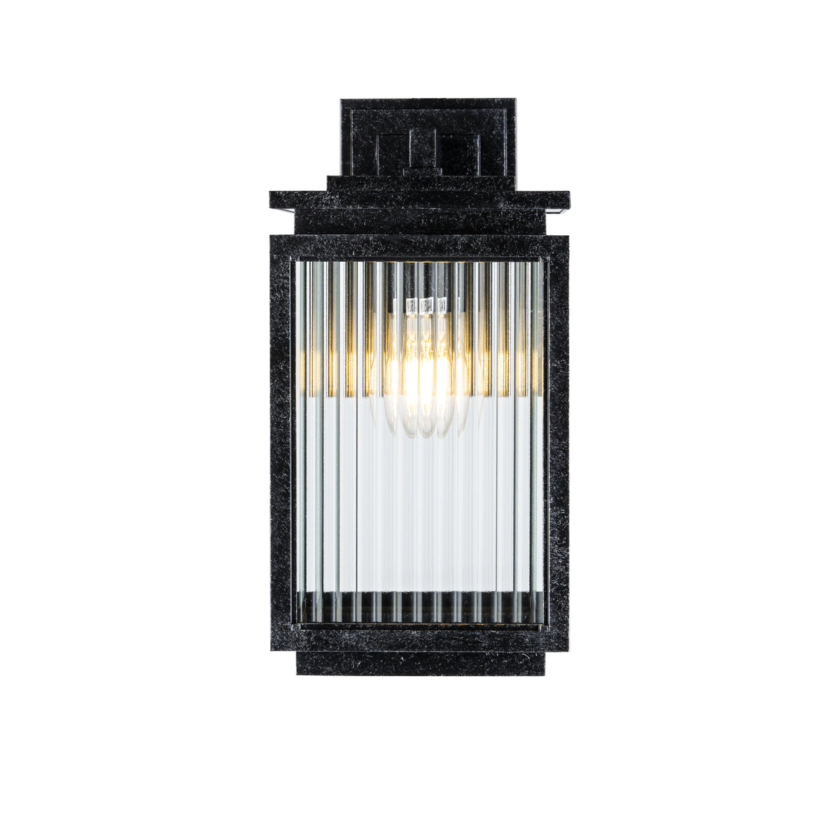Boulevard Exterior Wall Light H370mm Antique Black Aluminium - 1000823