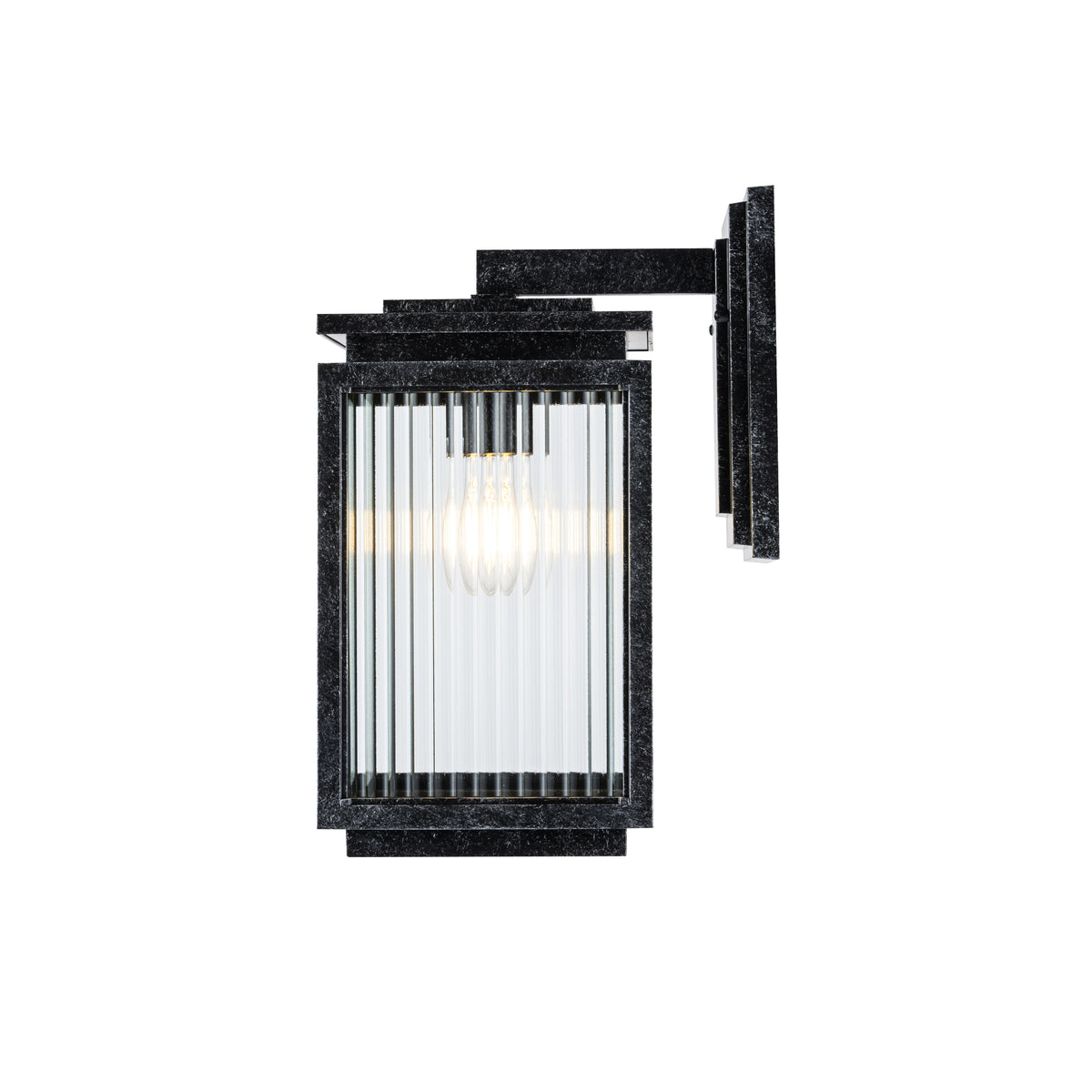 Boulevard Exterior Wall Light H370mm Antique Black Aluminium - 1000823