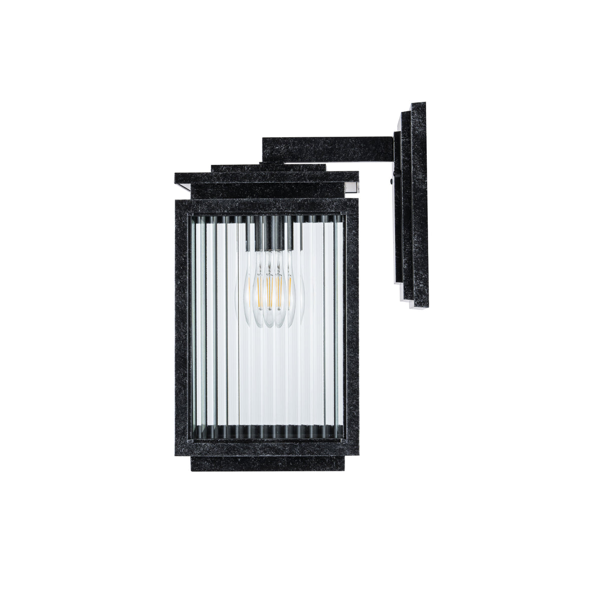 Boulevard Exterior Wall Light H370mm Antique Black Aluminium - 1000823