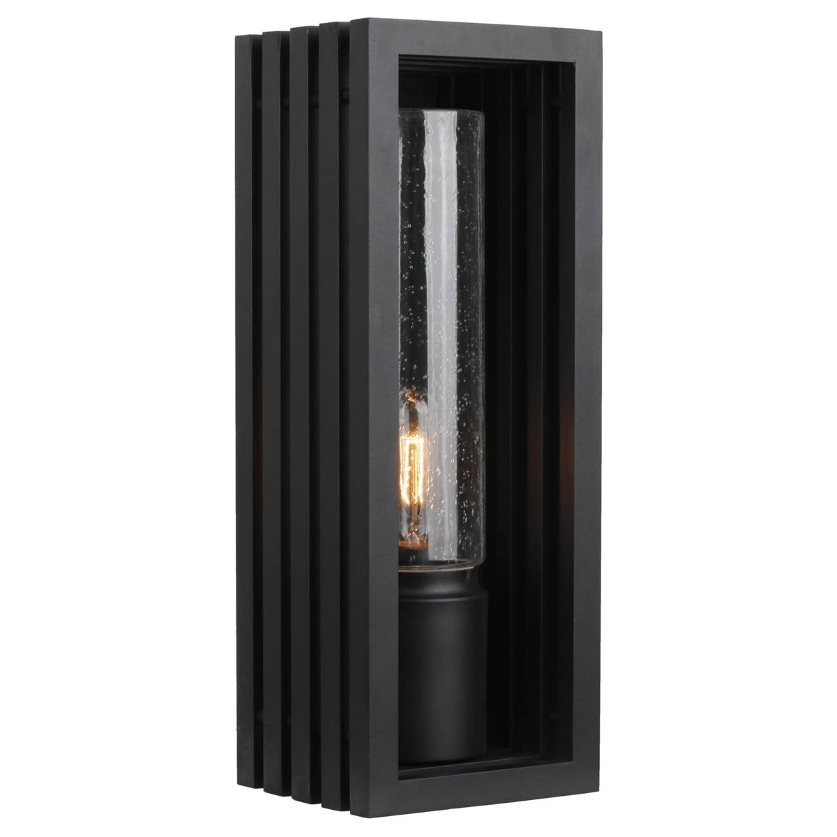 Portico Exterior Wall Light H410mm Matt Black Aluminium - 1000856