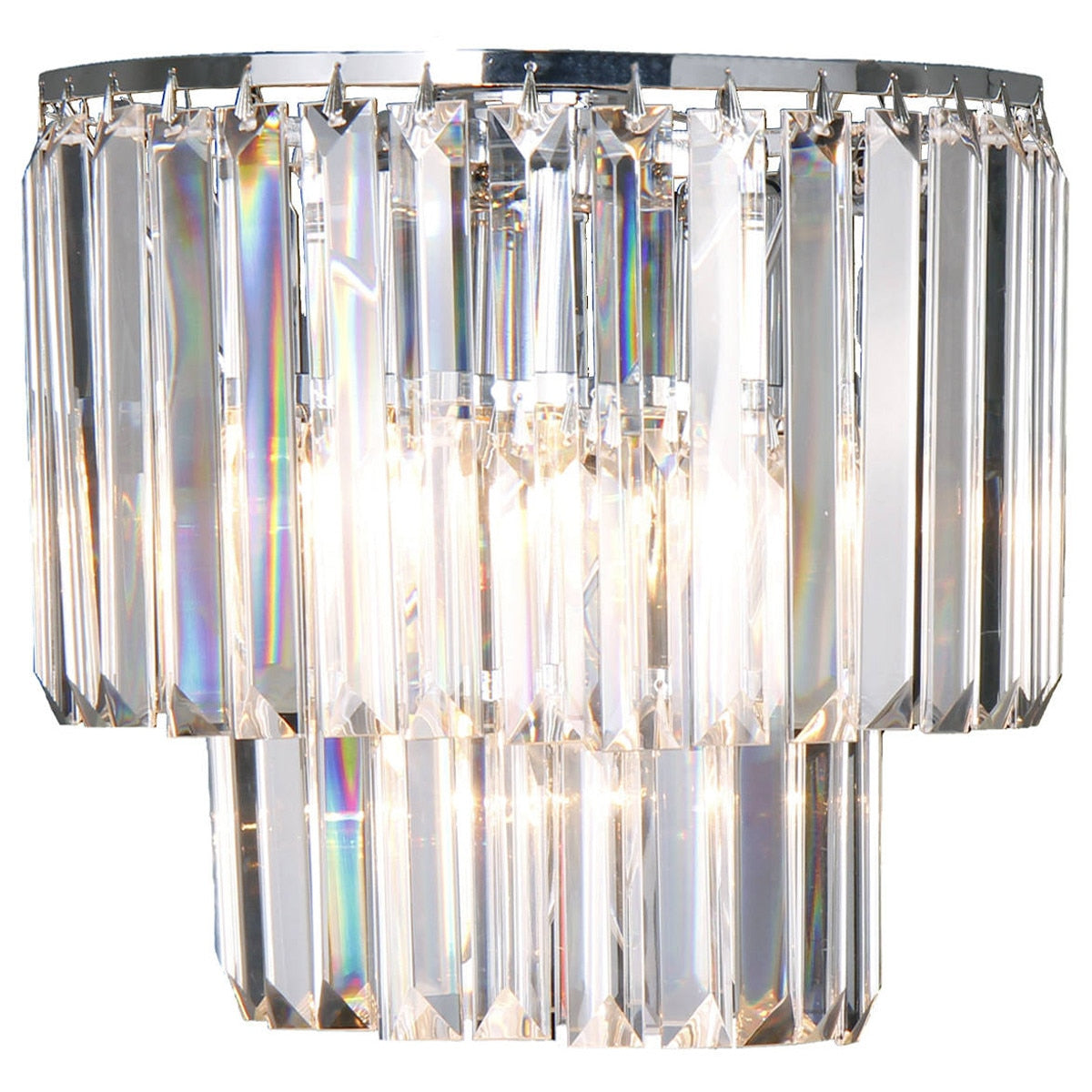 Celestial 2 Light Crystal Wall Light Chrome - 1001101