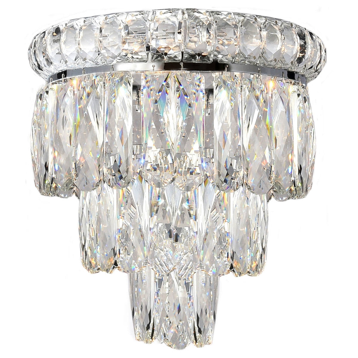 Emporia 2 Light Crystal Wall Light Chrome - 1001180