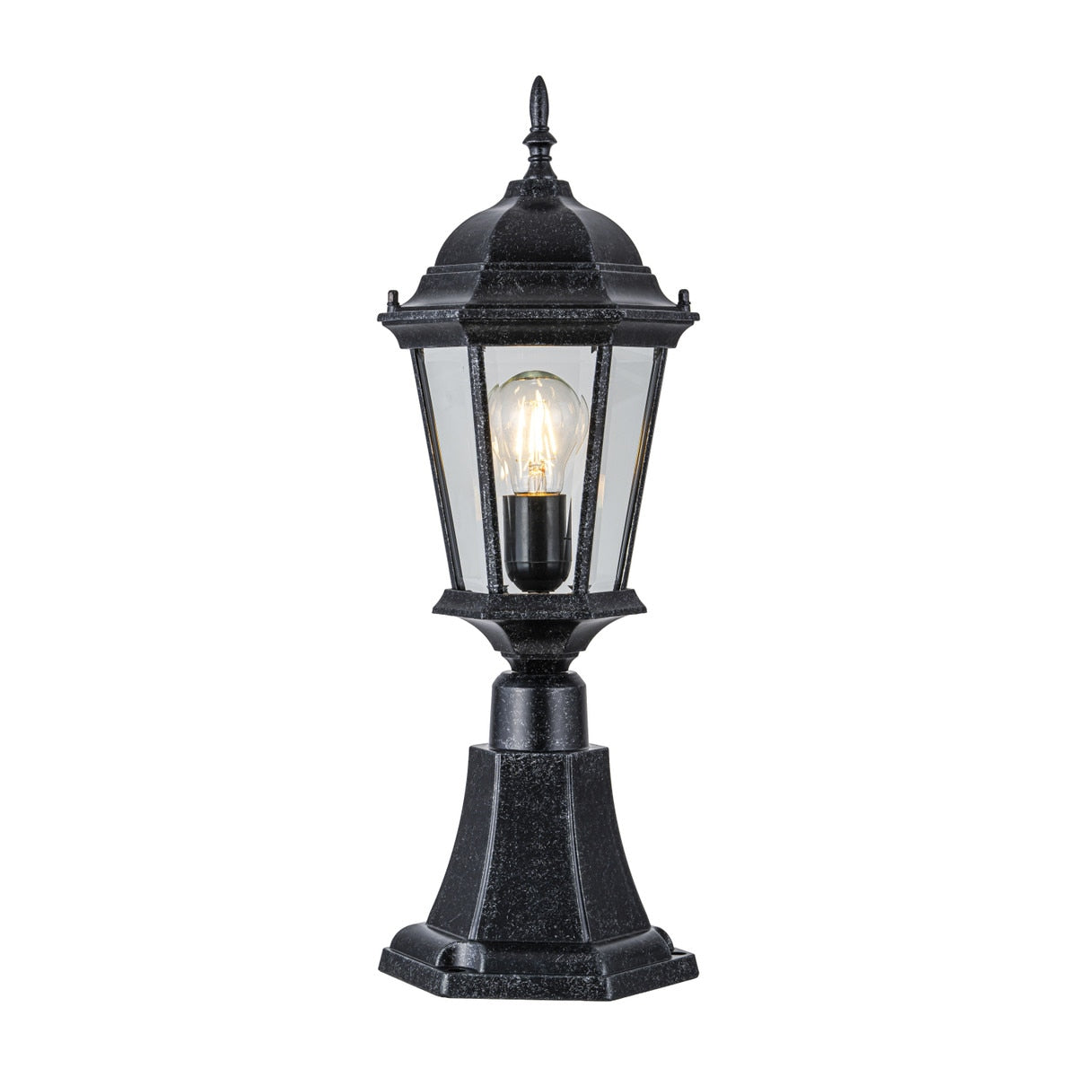 Junction Small Pillar Mount Antique Black IP44 - 1001239