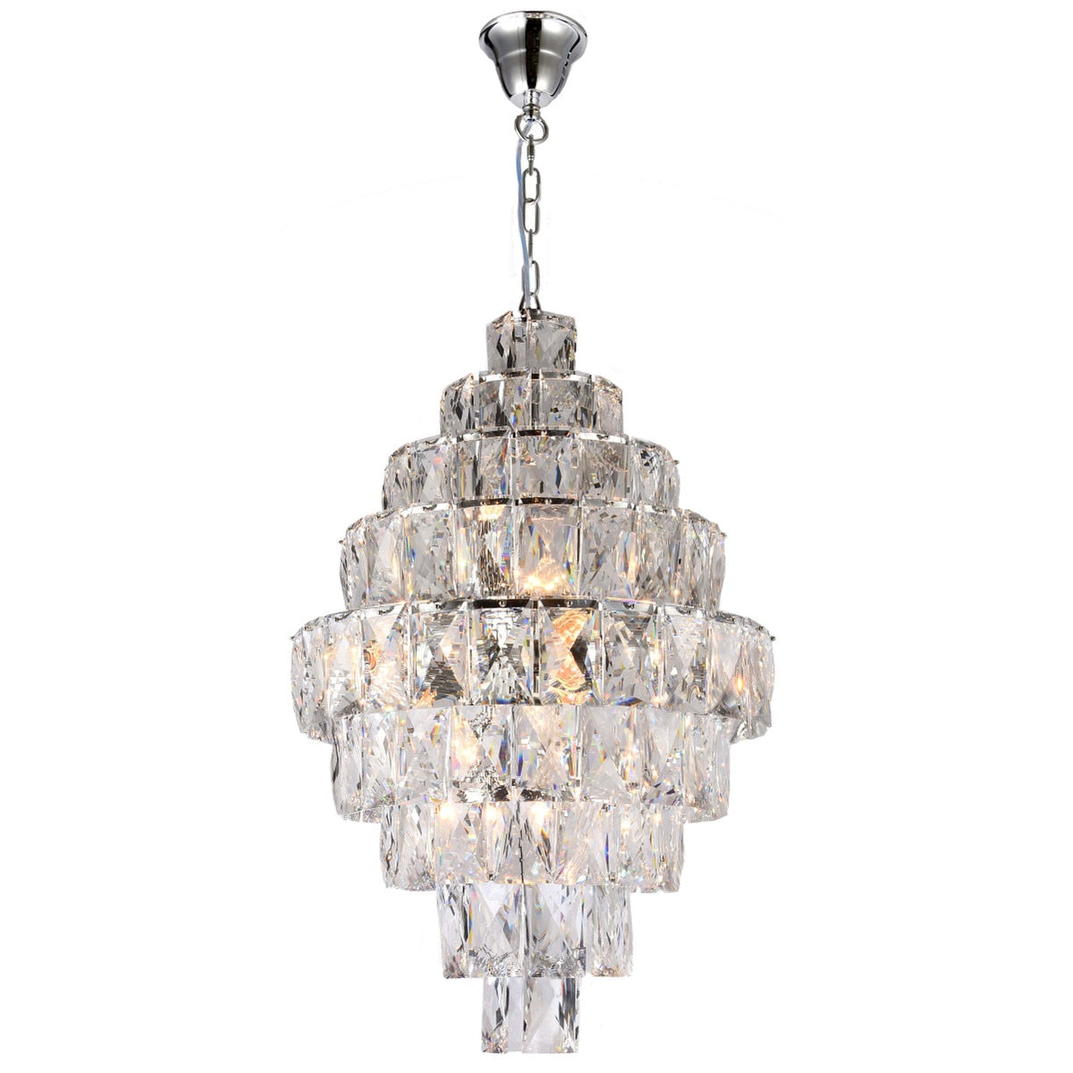 Waterfall 12 Light Crystal Pendant Chrome - 1001573