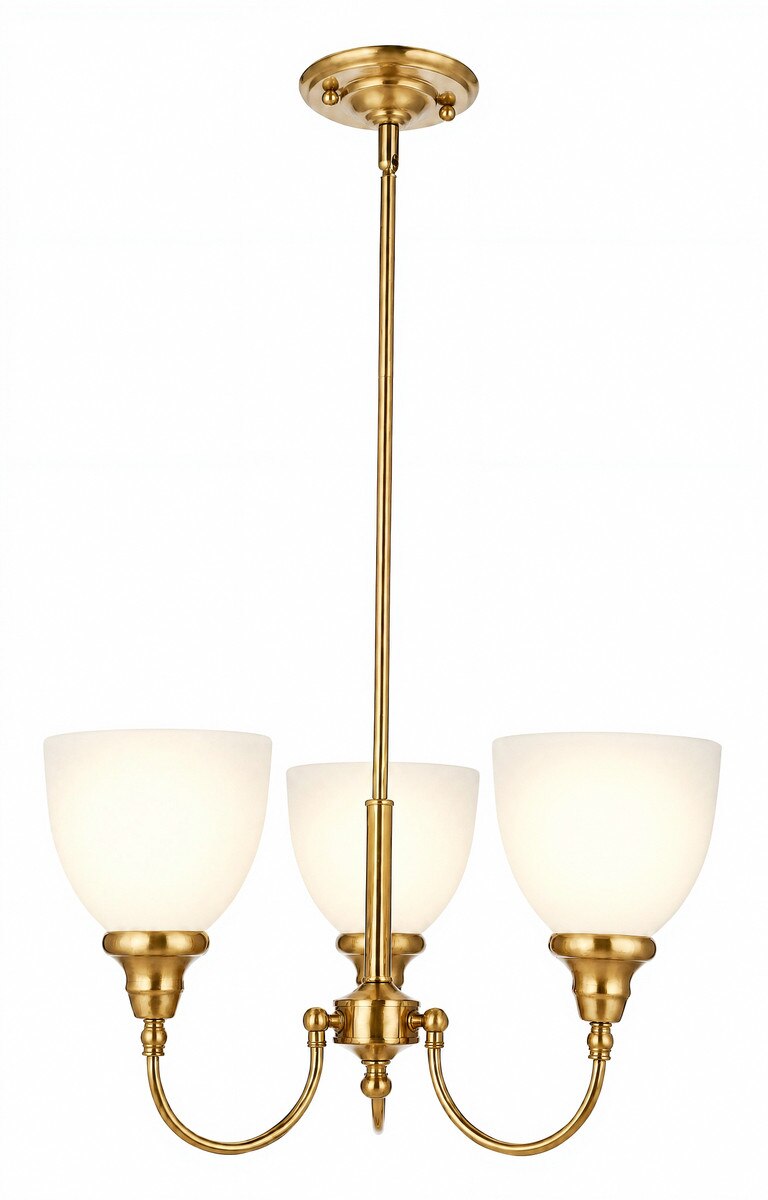 Benson Upwards 3 Light Pendant Satin Brass - 1001583