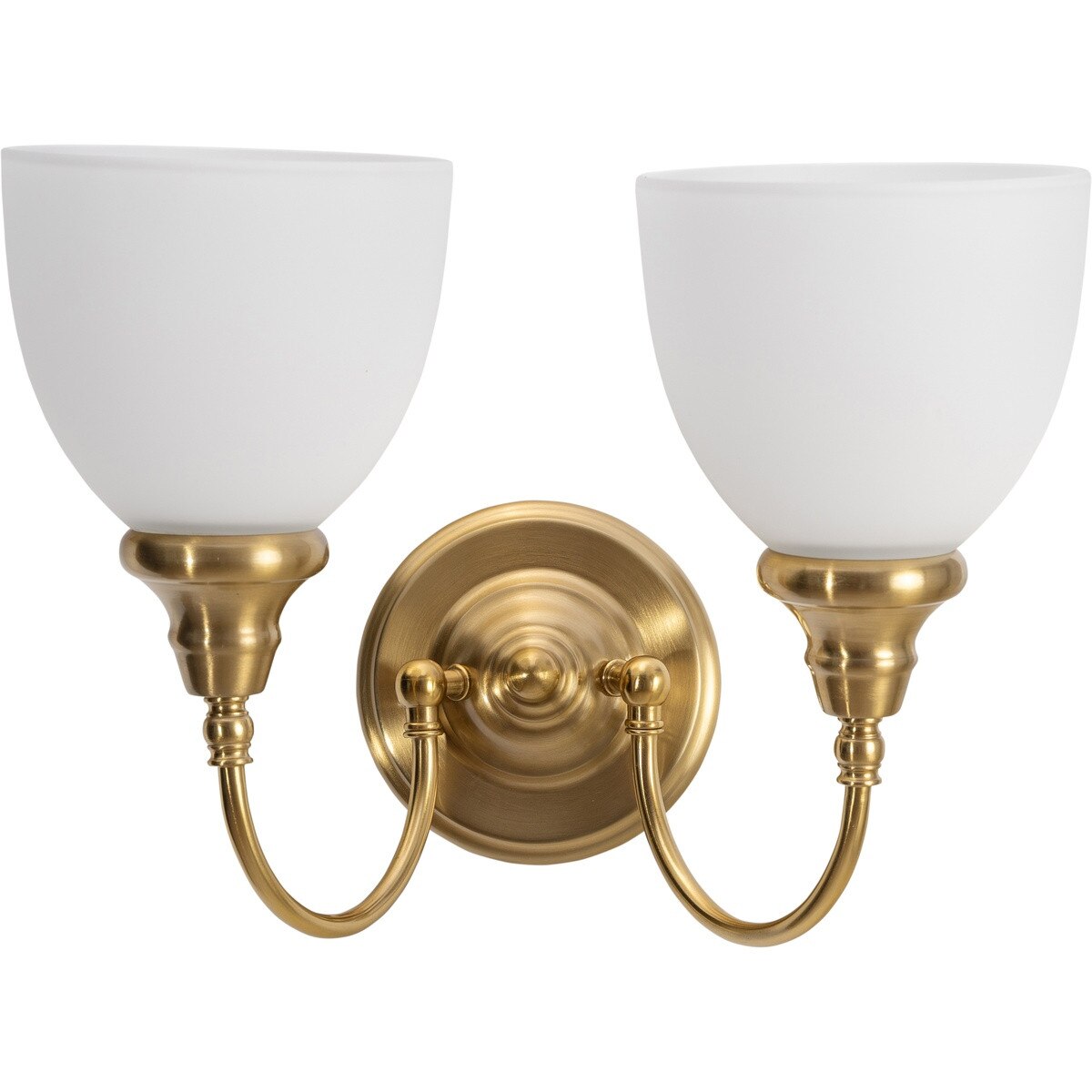 Benson 2 Light Bracket Wall Light Satin Brass - 1001585