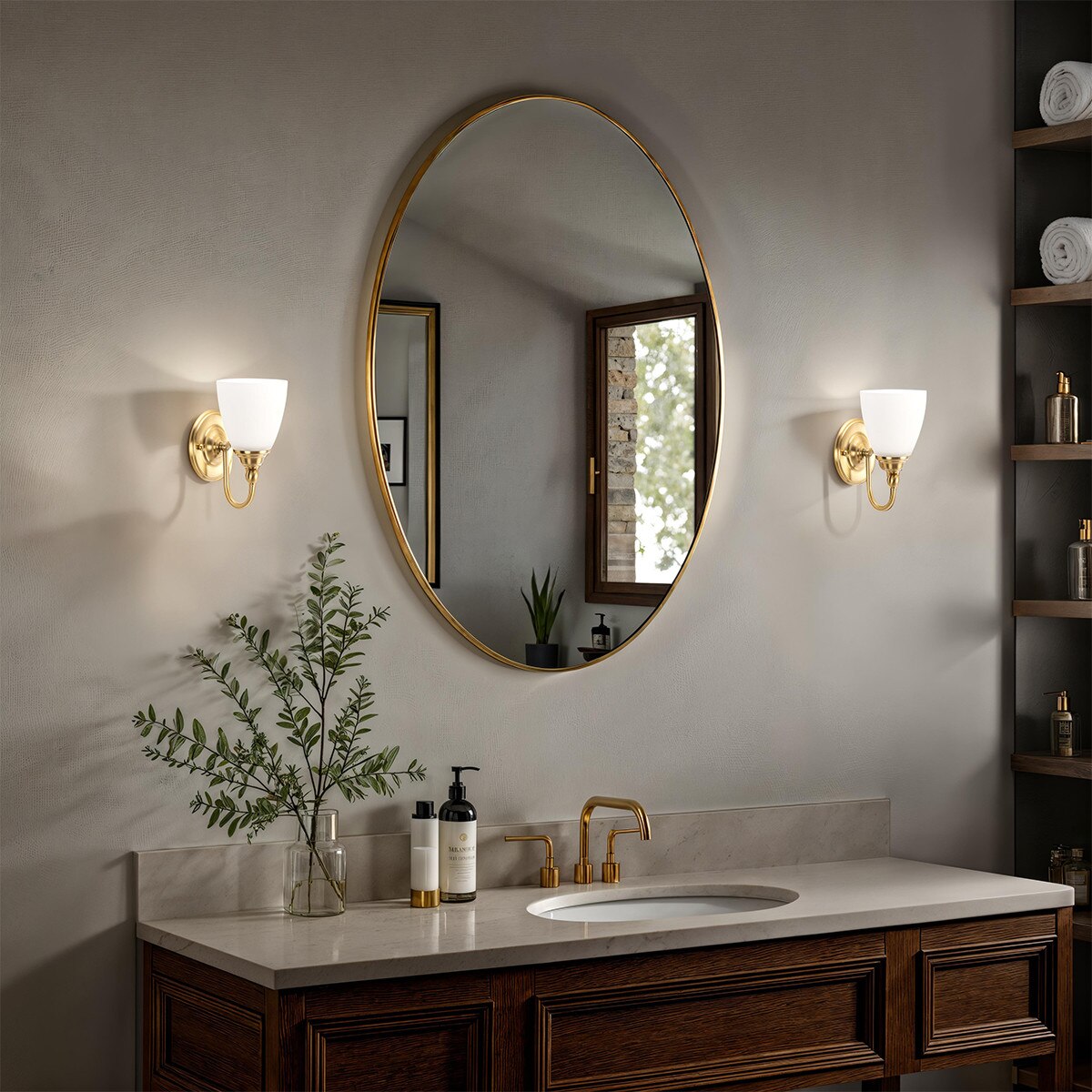 Nova Bracket Wall Light Satin Brass - 1001586