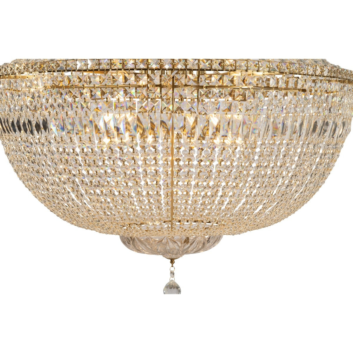 Classique Grand 27 Light Basket Crystal Glass Chandelier Satin Brass & Clear - 1001592