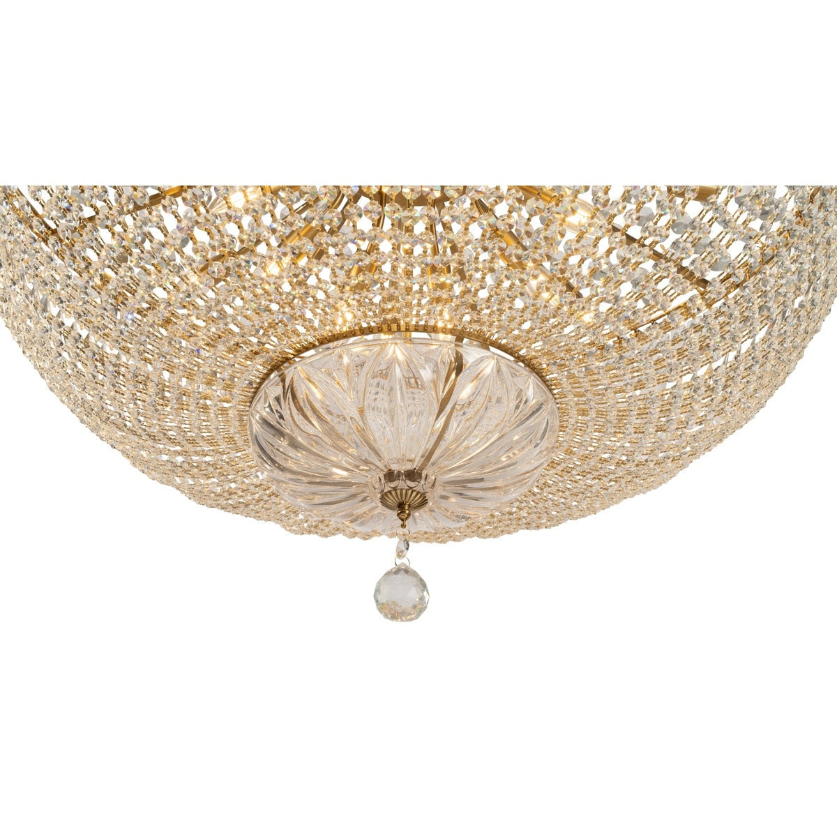 Classique Grand 27 Light Basket Crystal Glass Chandelier Satin Brass & Clear - 1001592