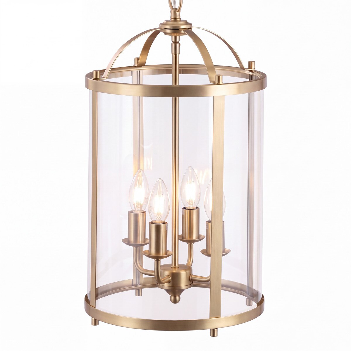 Manor Large 4 Light Lantern Light Satin Brass - 1001603