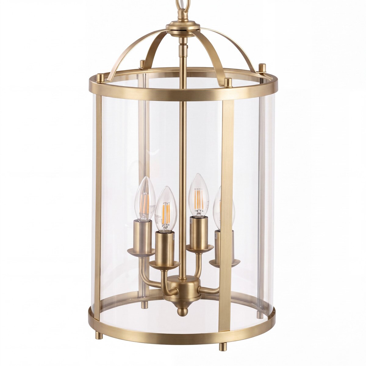 Manor Large 4 Light Lantern Light Satin Brass - 1001603